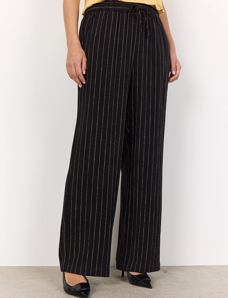 Soyaconcept - SC-POULA - leinenhosen - black combi - 4