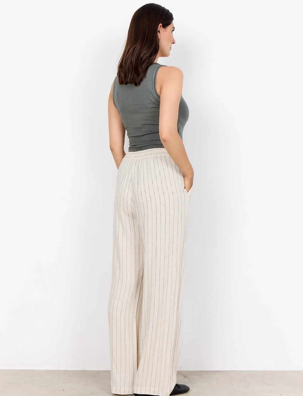 Soyaconcept - SC-POULA - leinenhosen - cream combi - 3