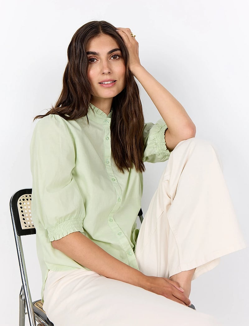 Soyaconcept - SC-CALISTE - kortärmade skjortor - 7100 bok choy - 0