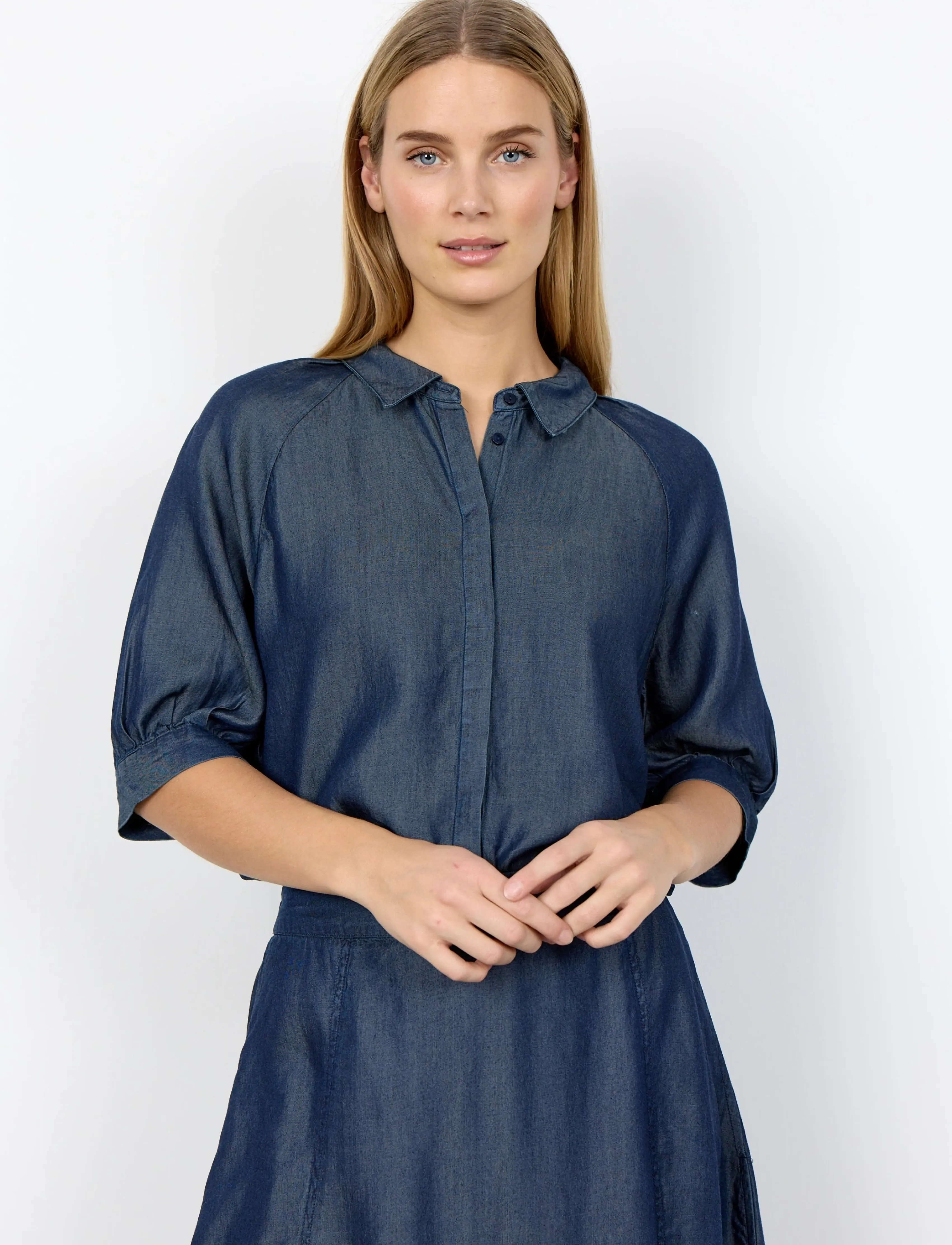 Soyaconcept Sc-Liv, L, Navy, Skjorter > Denim-Skjorter, Dame