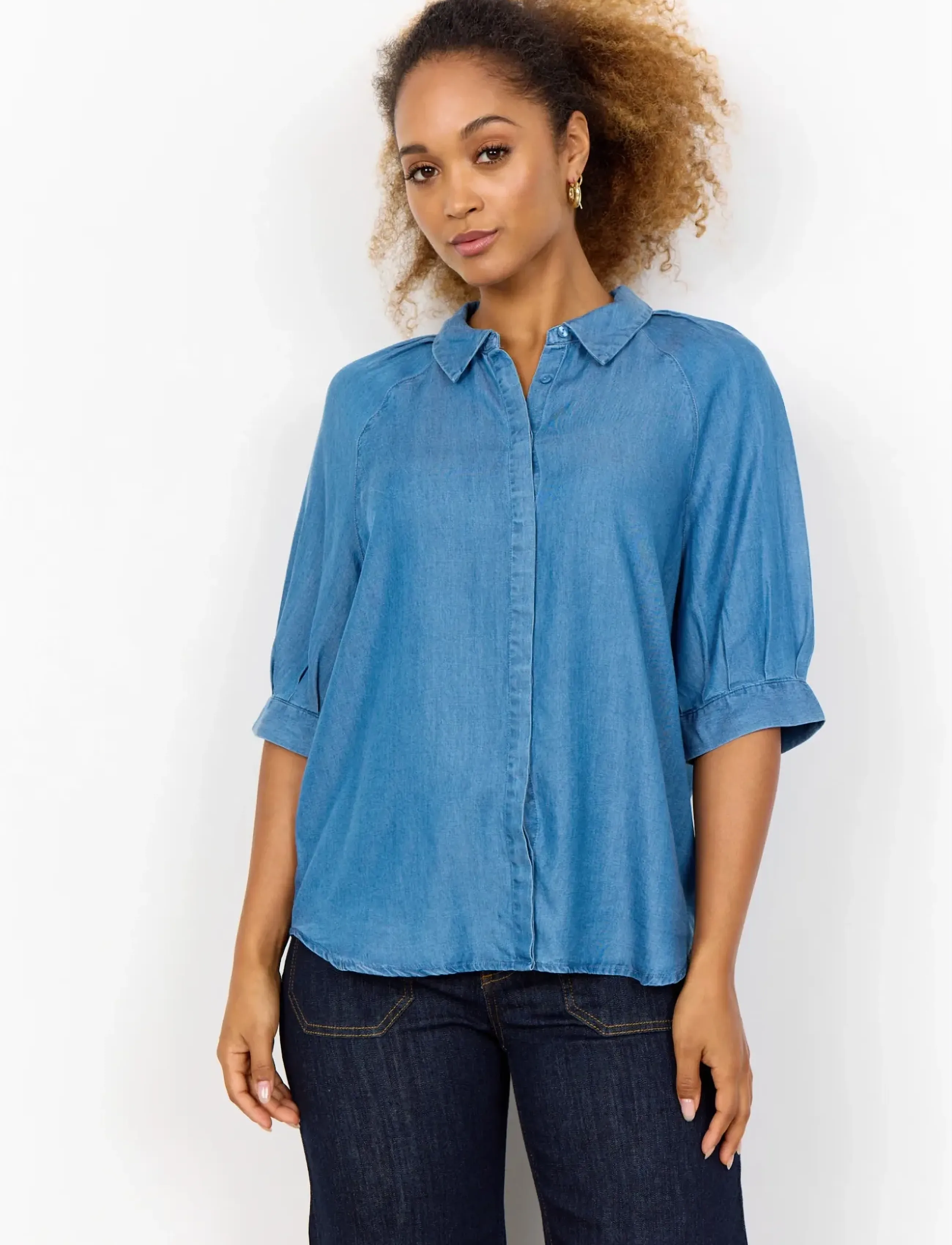 Soyaconcept Sc-Liv, M, Blue, Skjorter > Denim-Skjorter, Dame