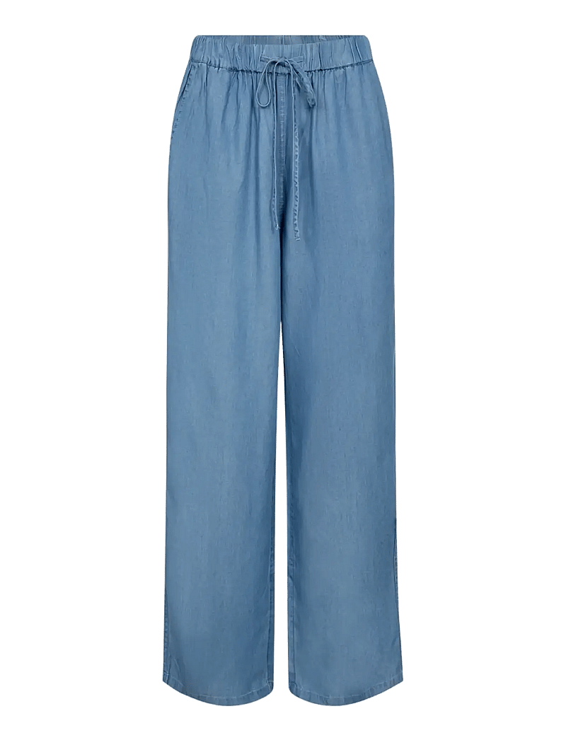 Soyaconcept - SC-LIV - bukser med brede ben - medium blue - 1