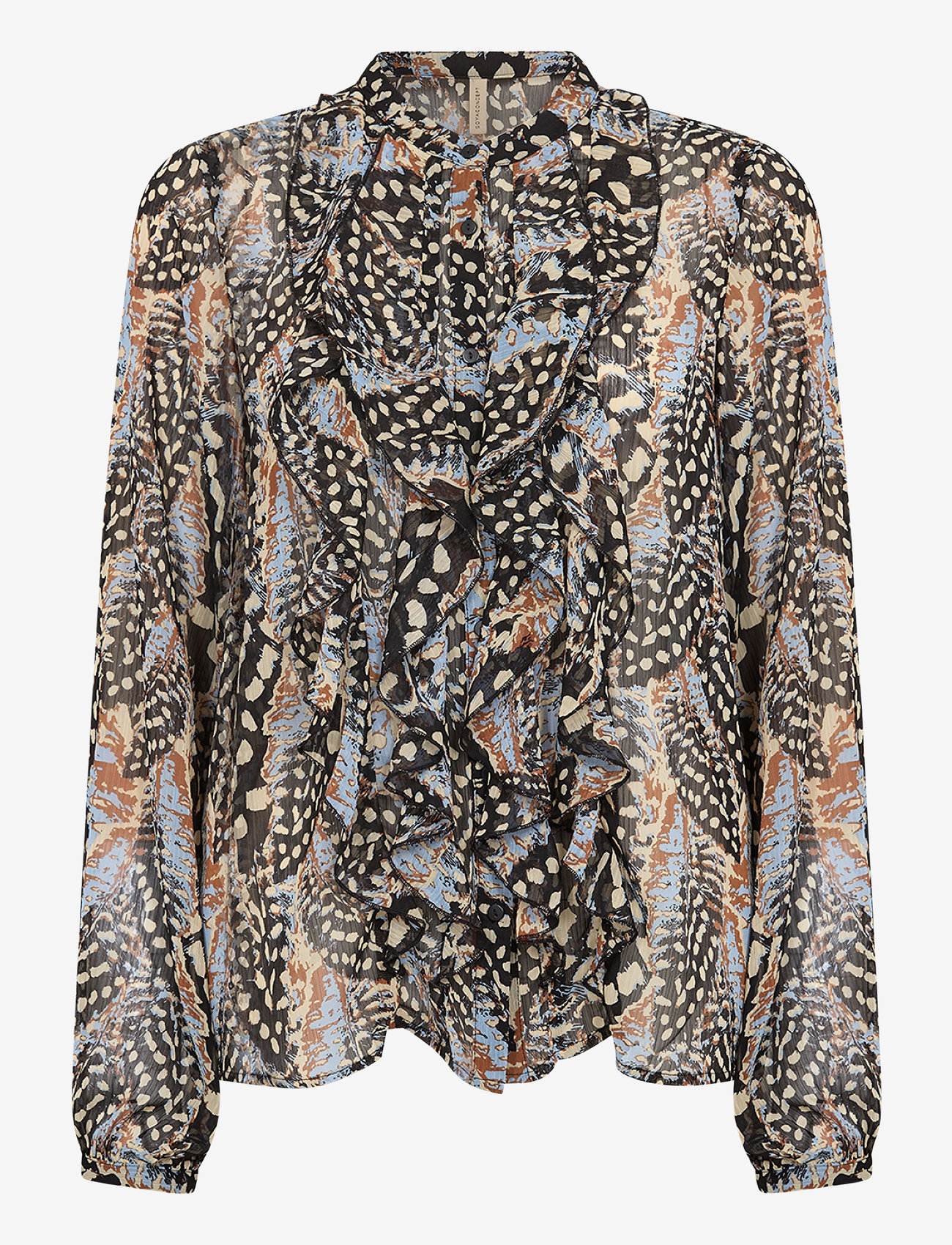 Soyaconcept - SC-PIRIL - pikkade varrukatega pluusid - air blue combi - 0