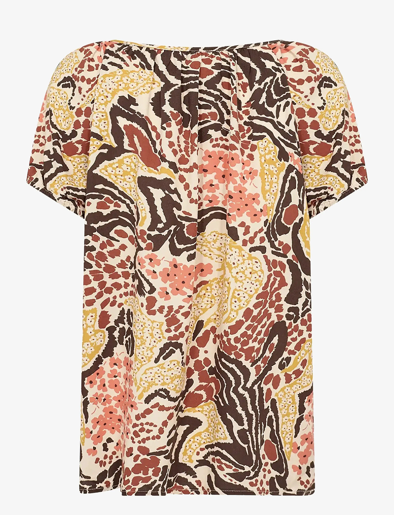 Soyaconcept - SC-ROSAELA - kurzämlige blusen - hot fudge combi - 2