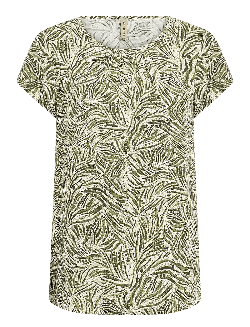 Soyaconcept - SC-REGINE - kurzämlige blusen - calliste green combi - 1