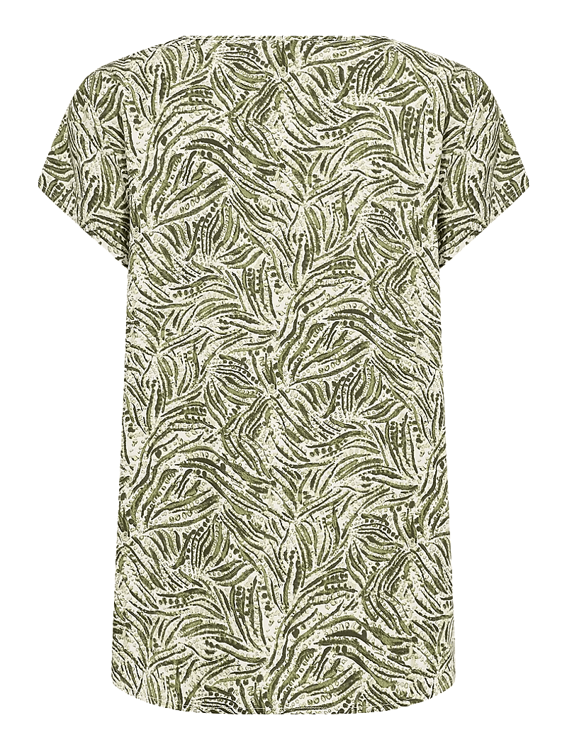 Soyaconcept - SC-REGINE - kurzämlige blusen - calliste green combi - 2