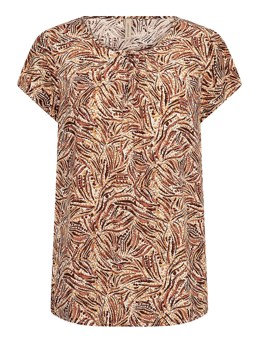 Soyaconcept - SC-REGINE - kurzärmelige blusen - mandarin combi - 1