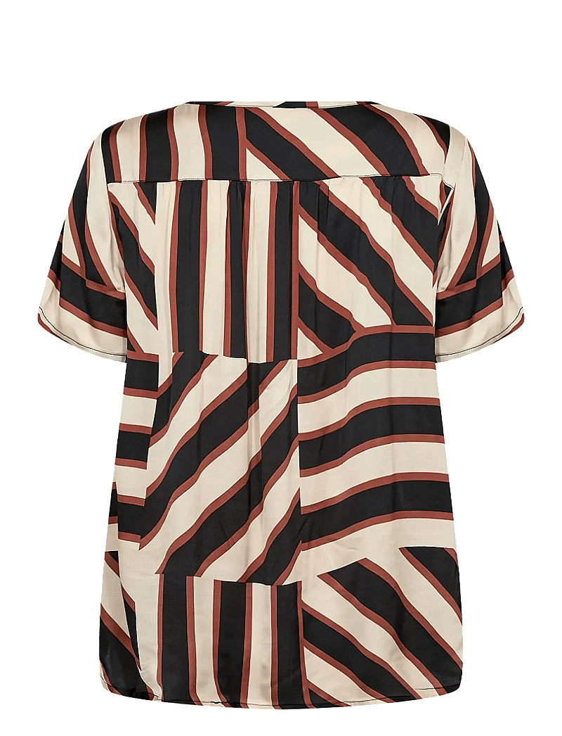 Soyaconcept - SC-ROJA - kurzämlige blusen - black combi - 2