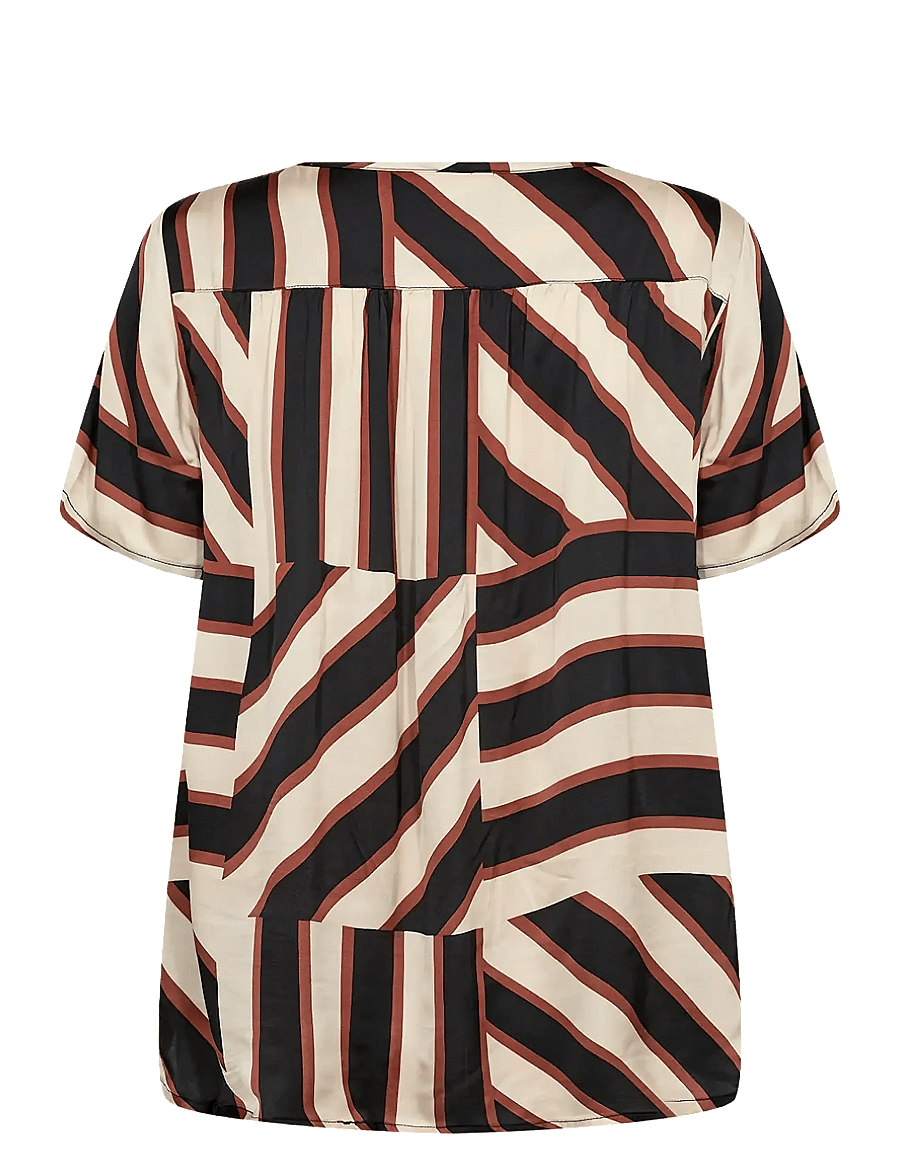 Soyaconcept - SC-ROJA - kortärmade blusar - black combi - 2