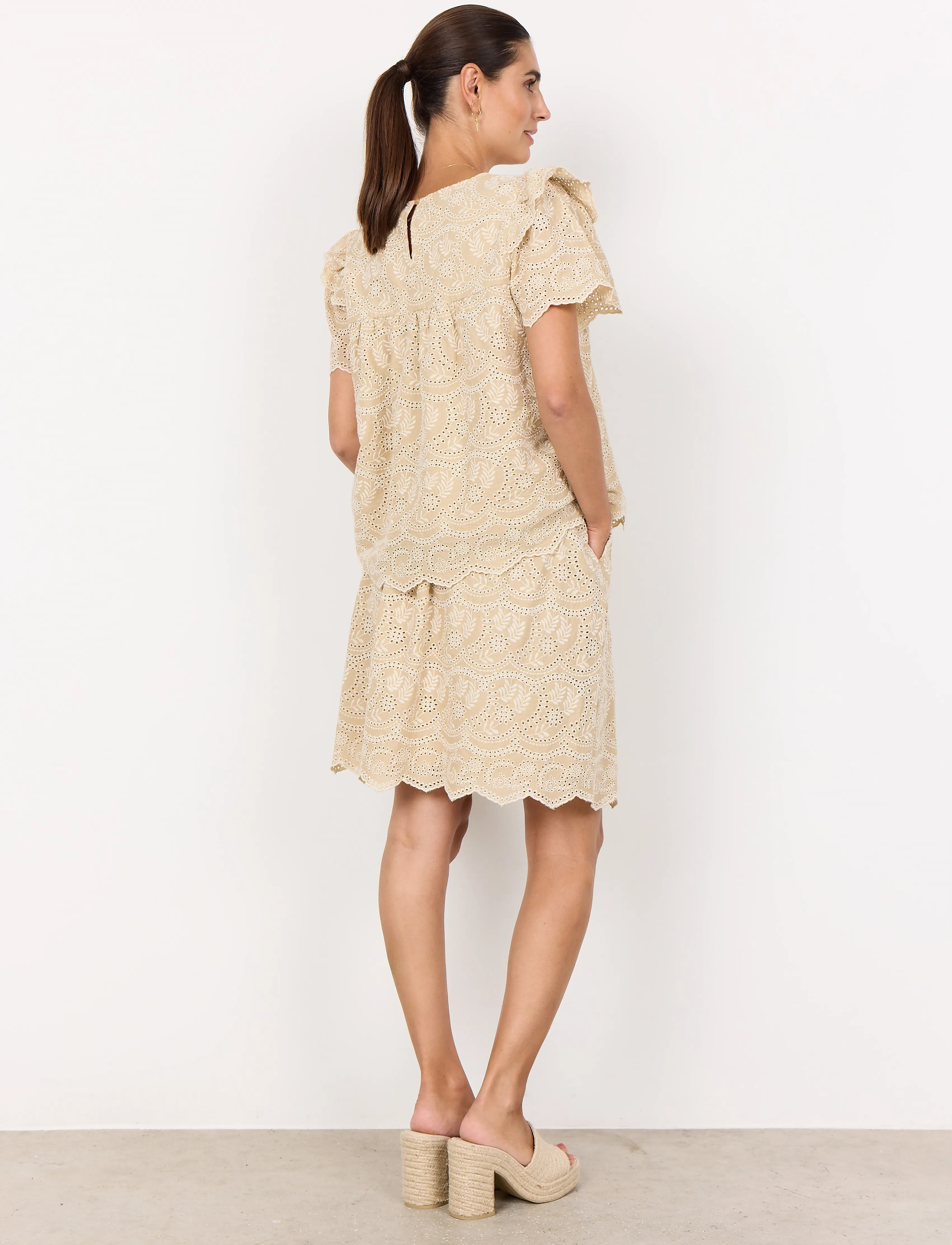 Soyaconcept - SC-RAHEEN - kortermede bluser - sand combi - 5