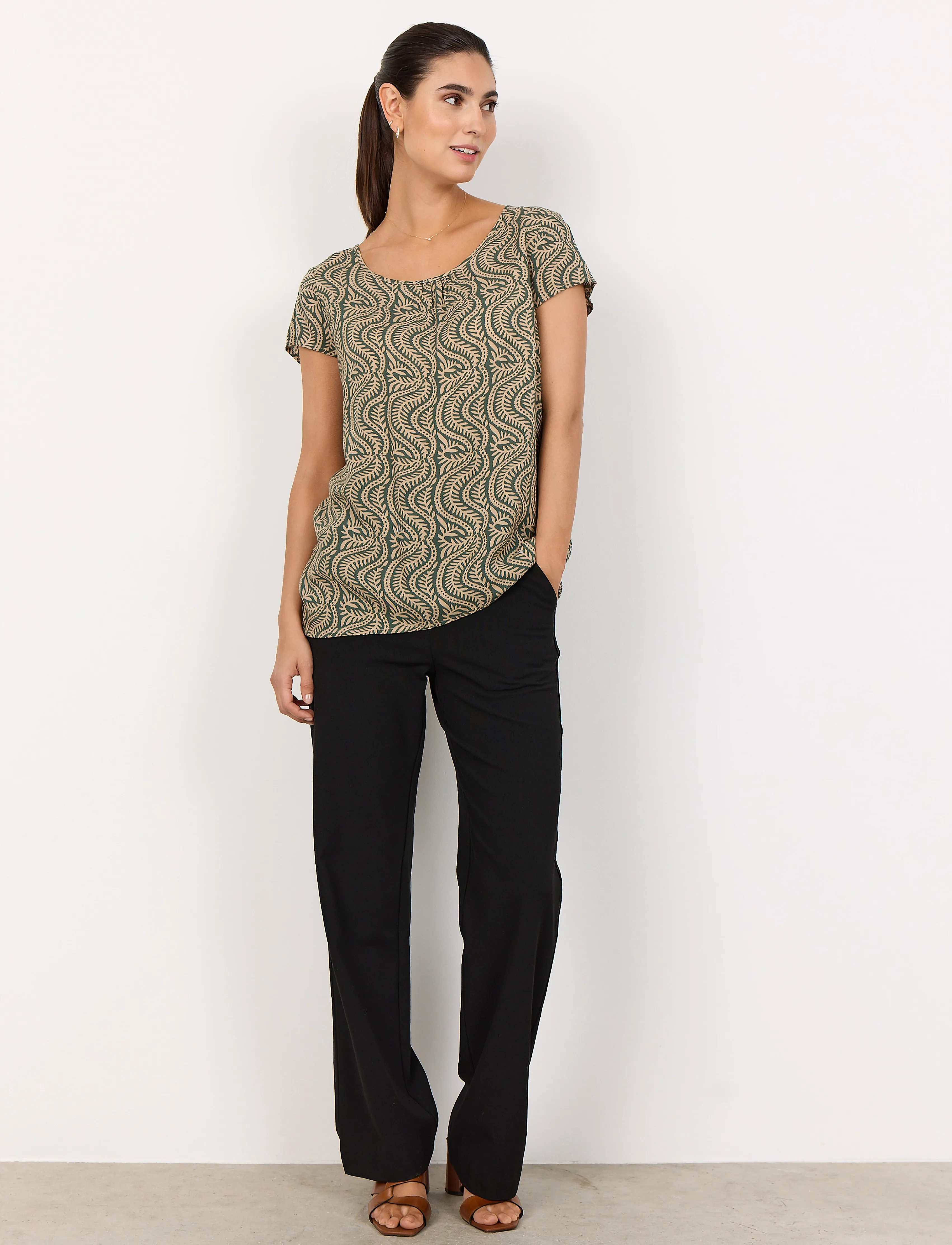 Soyaconcept - SC-ROSITTA - t-shirts - dark army combi - 3