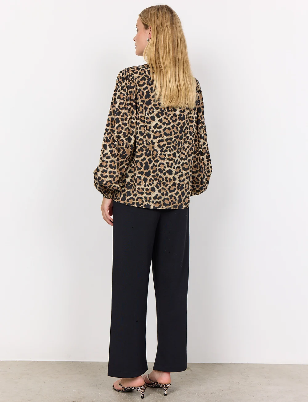 Soyaconcept - SC-FLAVIA - långärmade blusar - black combi - 3