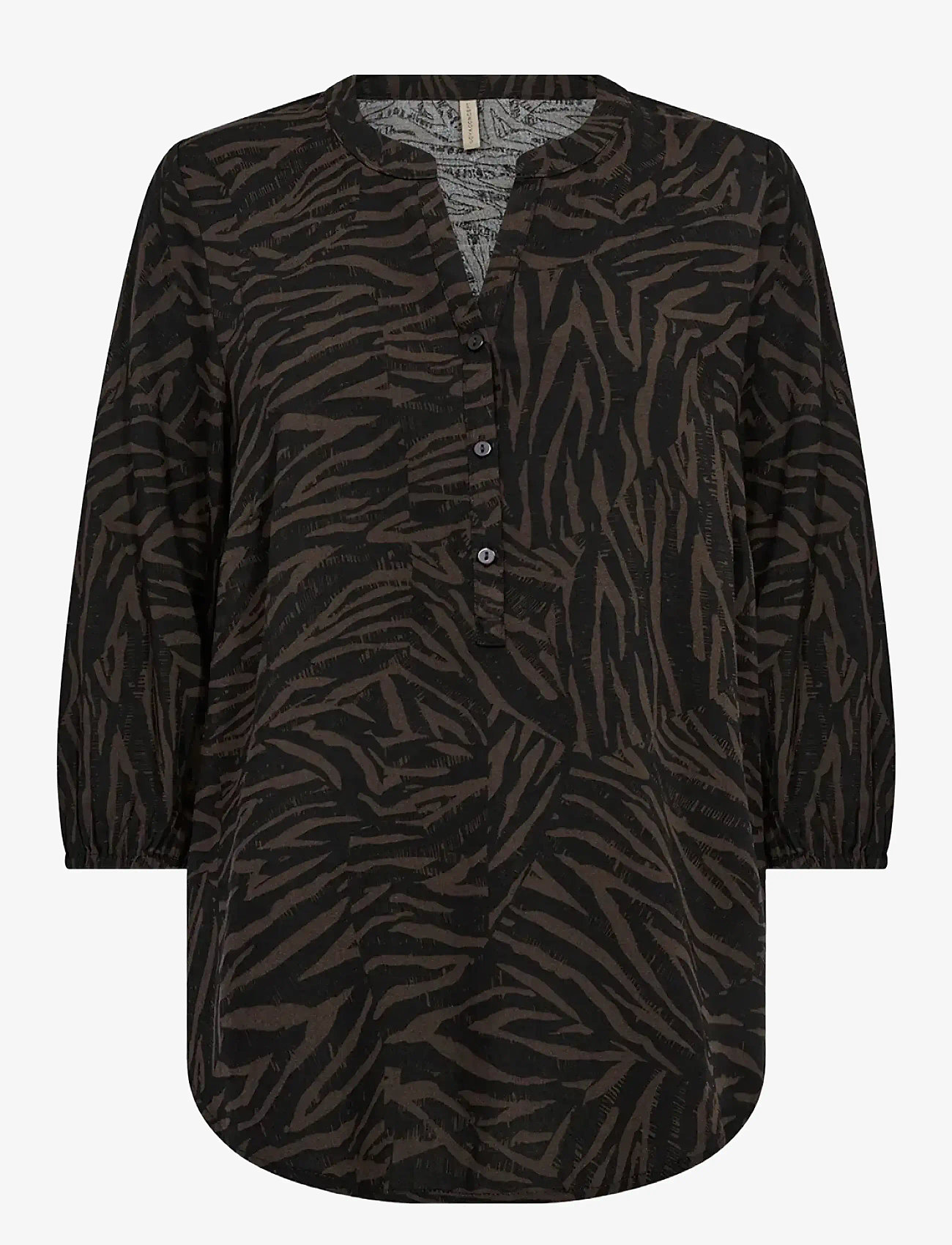 Soyaconcept - SC-SADE - langärmlige blusen - 8694c hot fudge combi - 1