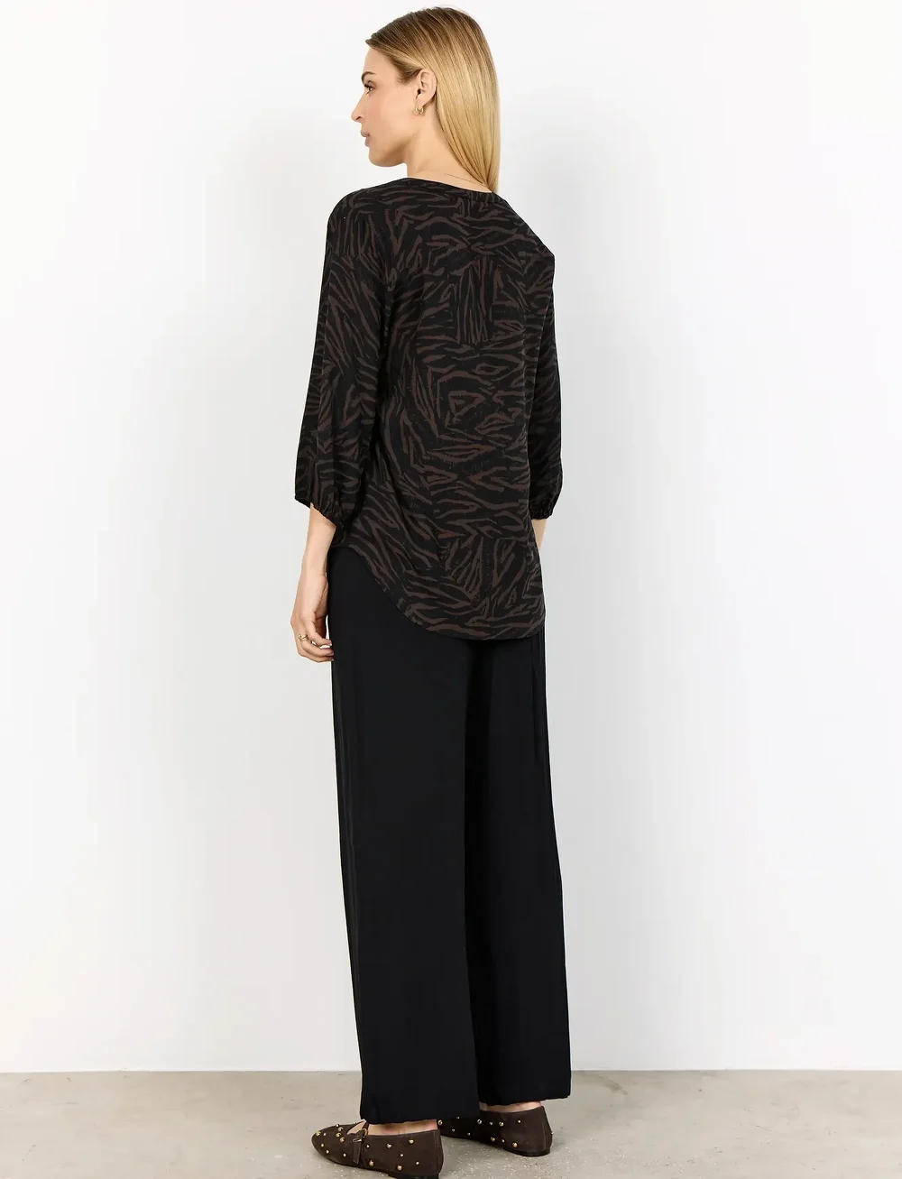 Soyaconcept - SC-SADE - langærmede bluser - 8694c hot fudge combi - 3