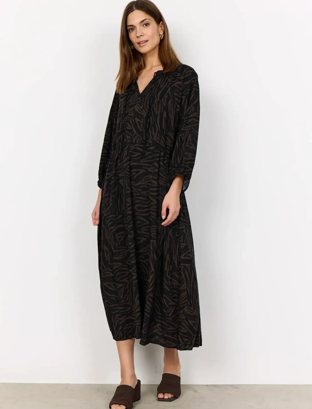 Soyaconcept - SC-SADE - maxi kjoler - 8694c hot fudge combi - 4