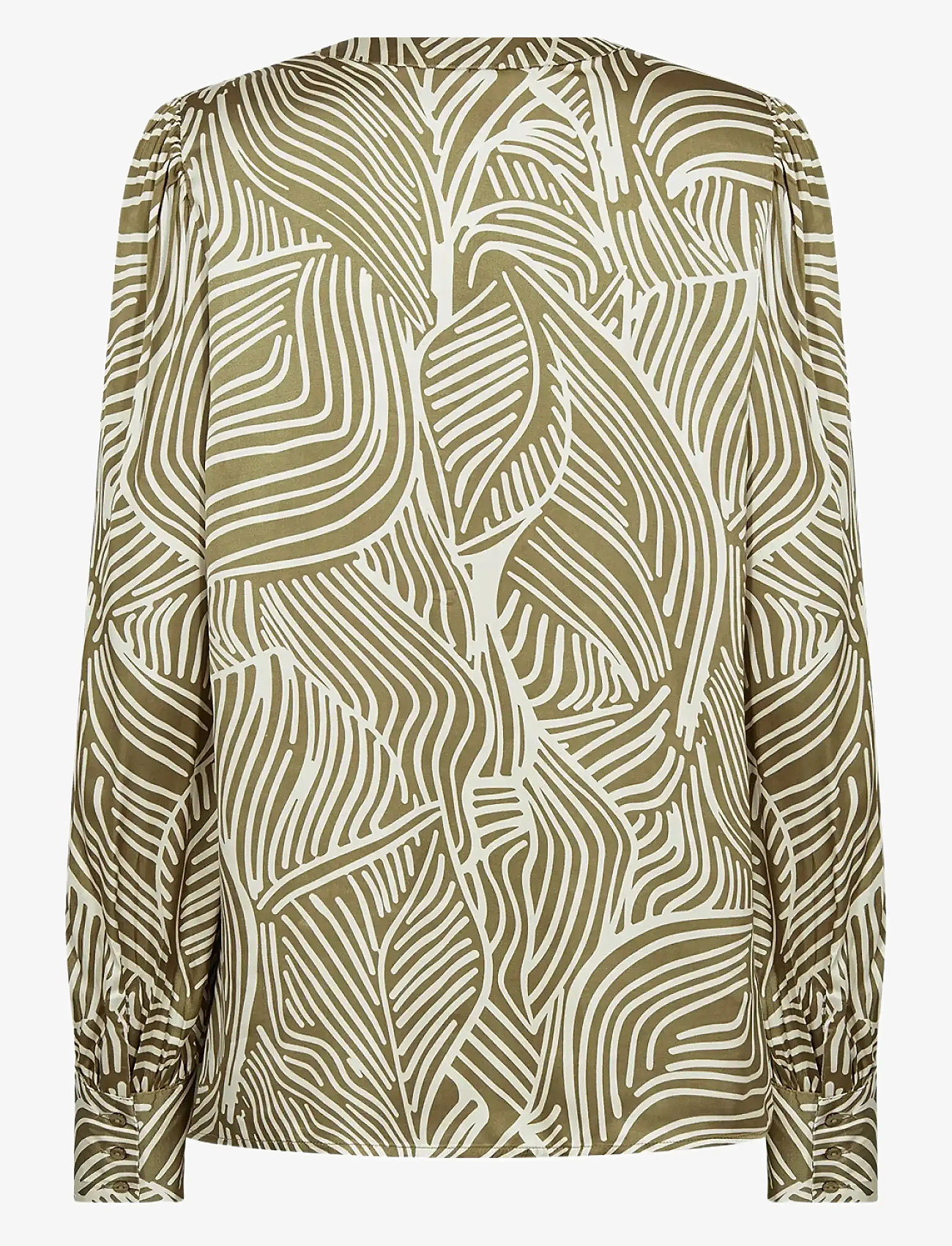 Soyaconcept - SC-SIGNORA - langærmede bluser - 7230 misty olive combi - 2