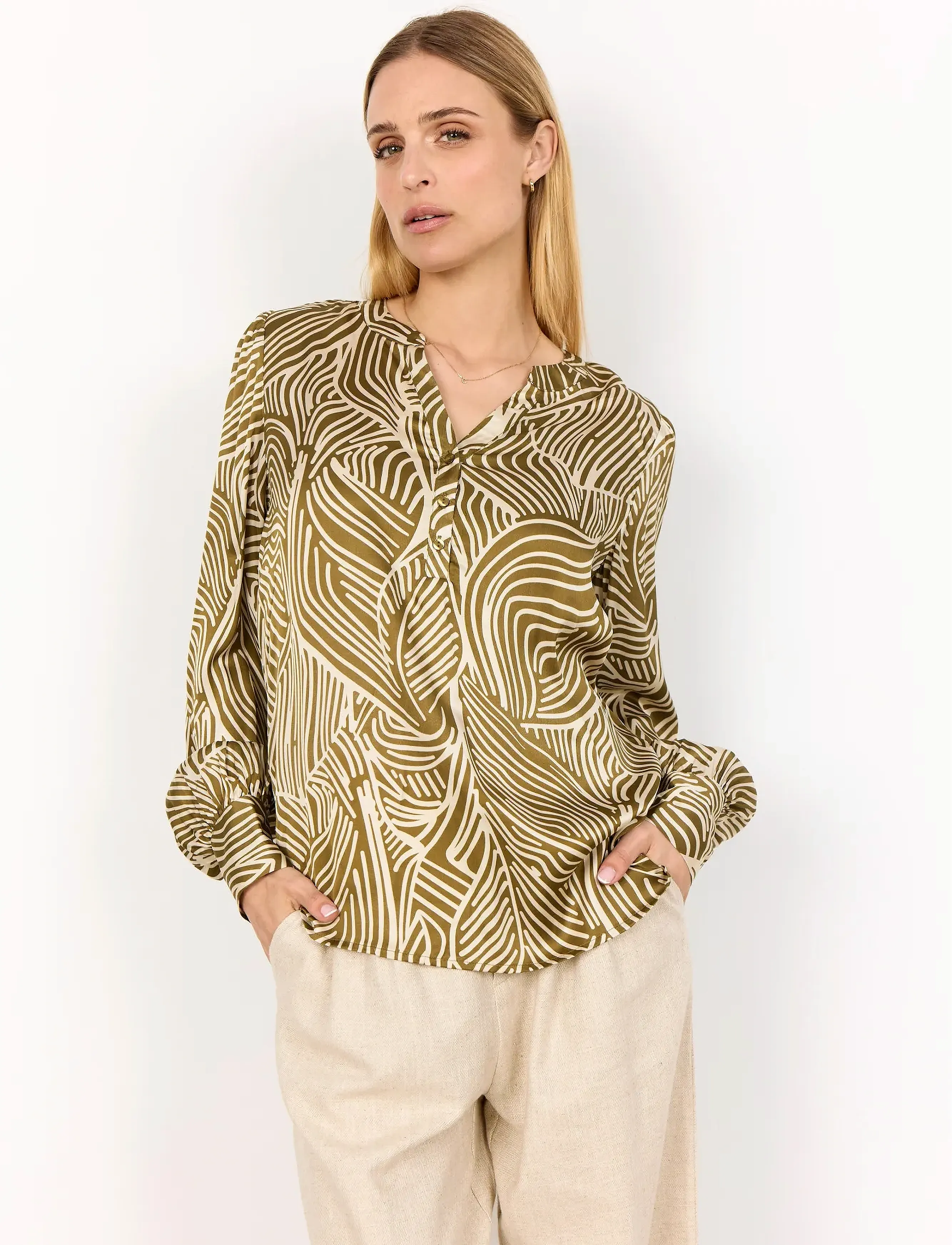 Soyaconcept SC-SIGNORA - Blusen - 7230 MISTY OLIVE COMBI / green