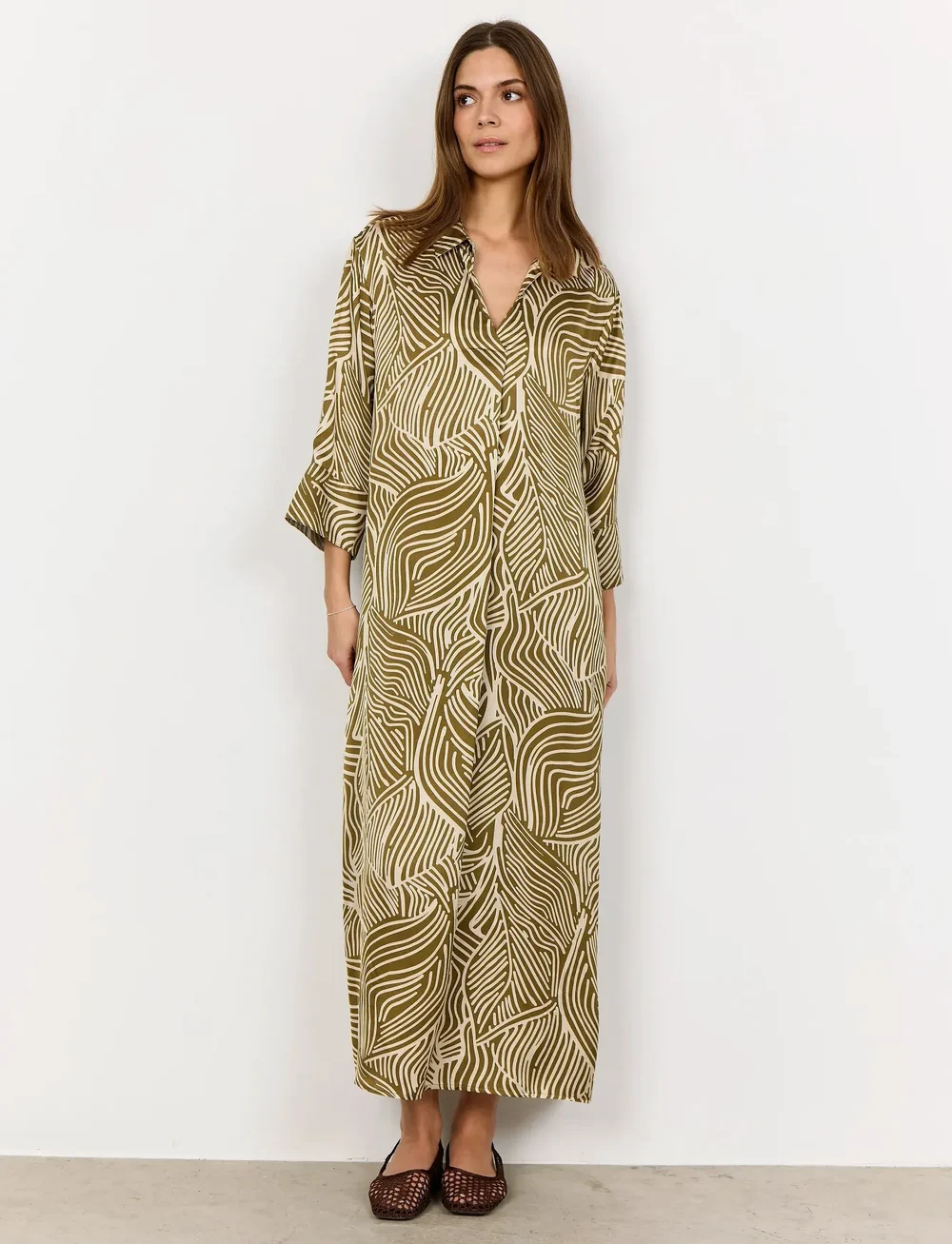 Soyaconcept - SC-SIGNORA - skjortekjoler - 7230 misty olive combi - 4