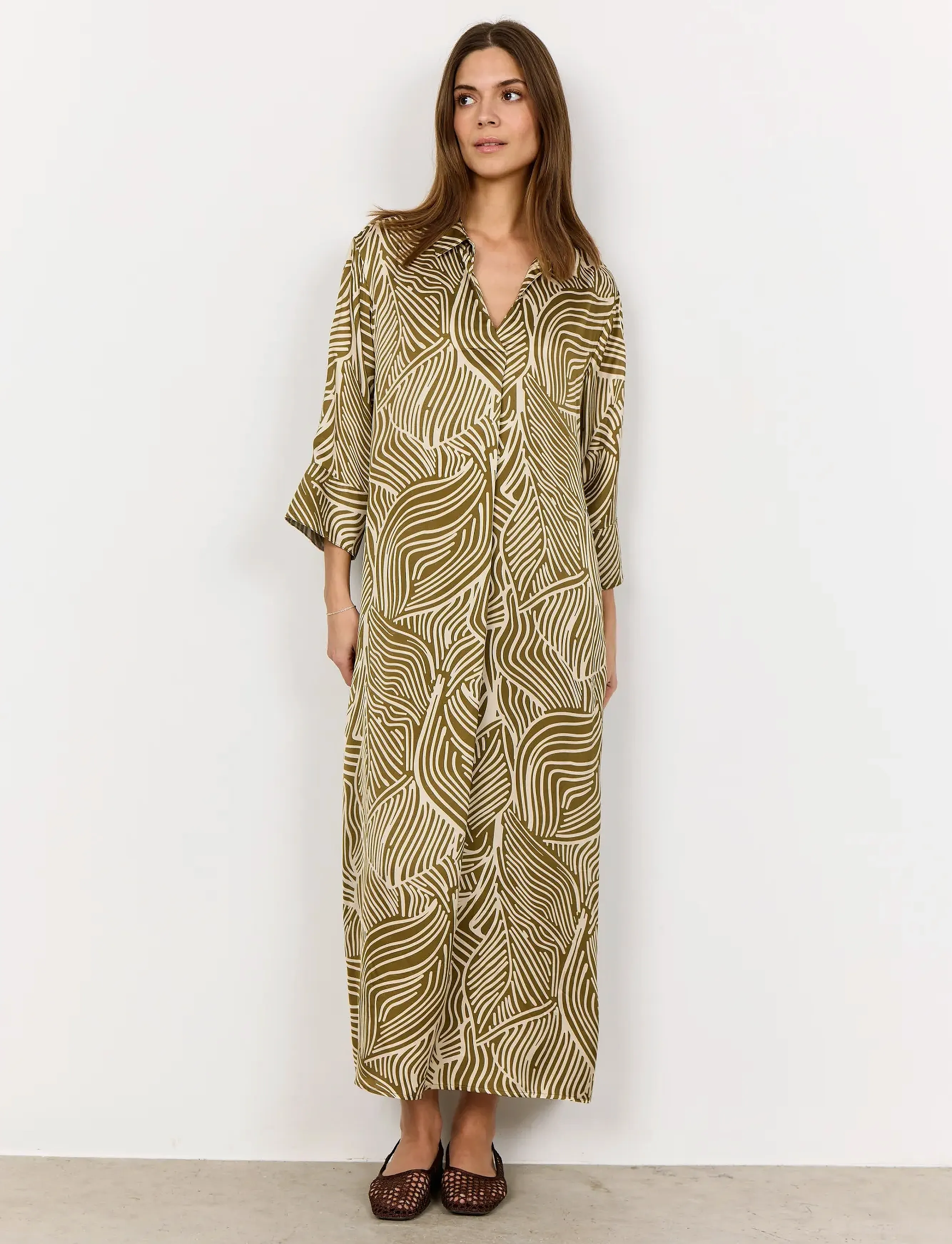Soyaconcept - SC-SIGNORA - skjortekjoler - 7230 misty olive combi - 4