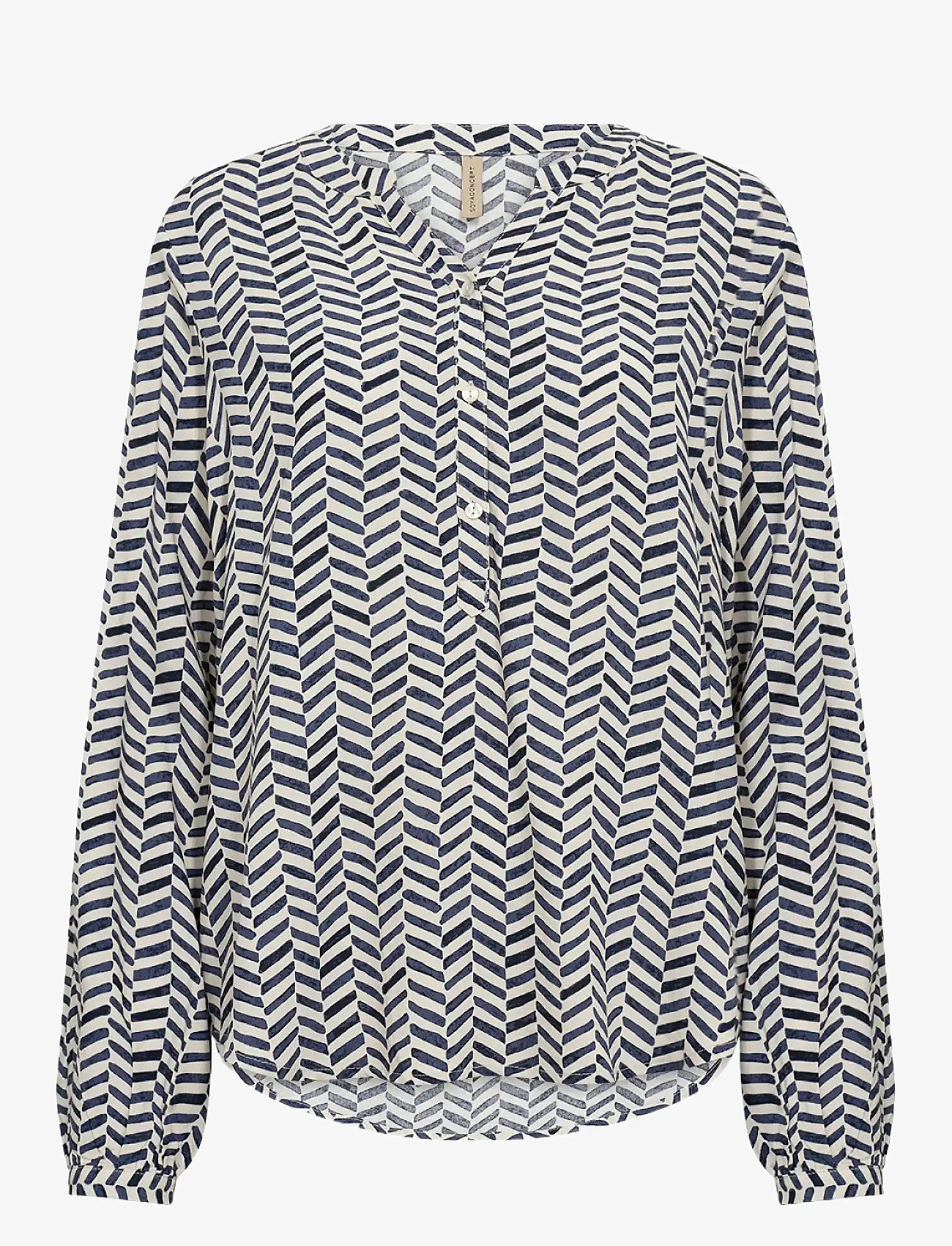 Soyaconcept - SC-SELIA - långärmade blusar - 6910 navy combi - 1