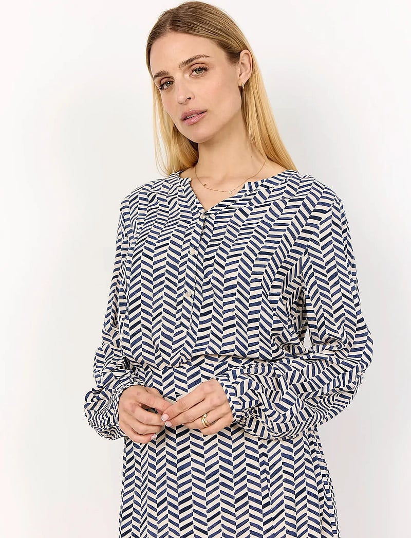 Soyaconcept - SC-SELIA - langärmlige blusen - 6910 navy combi - 0
