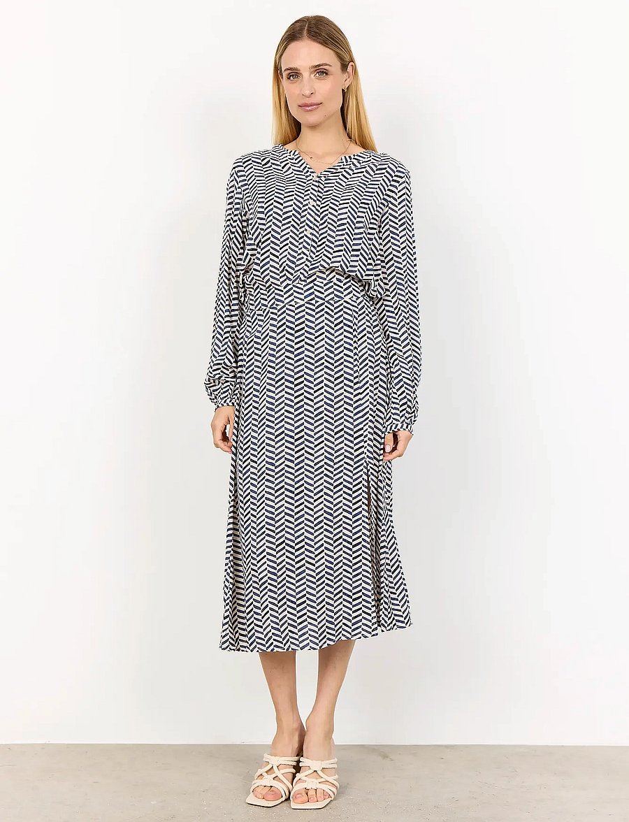 Soyaconcept - SC-SELIA - långärmade blusar - 6910 navy combi - 4
