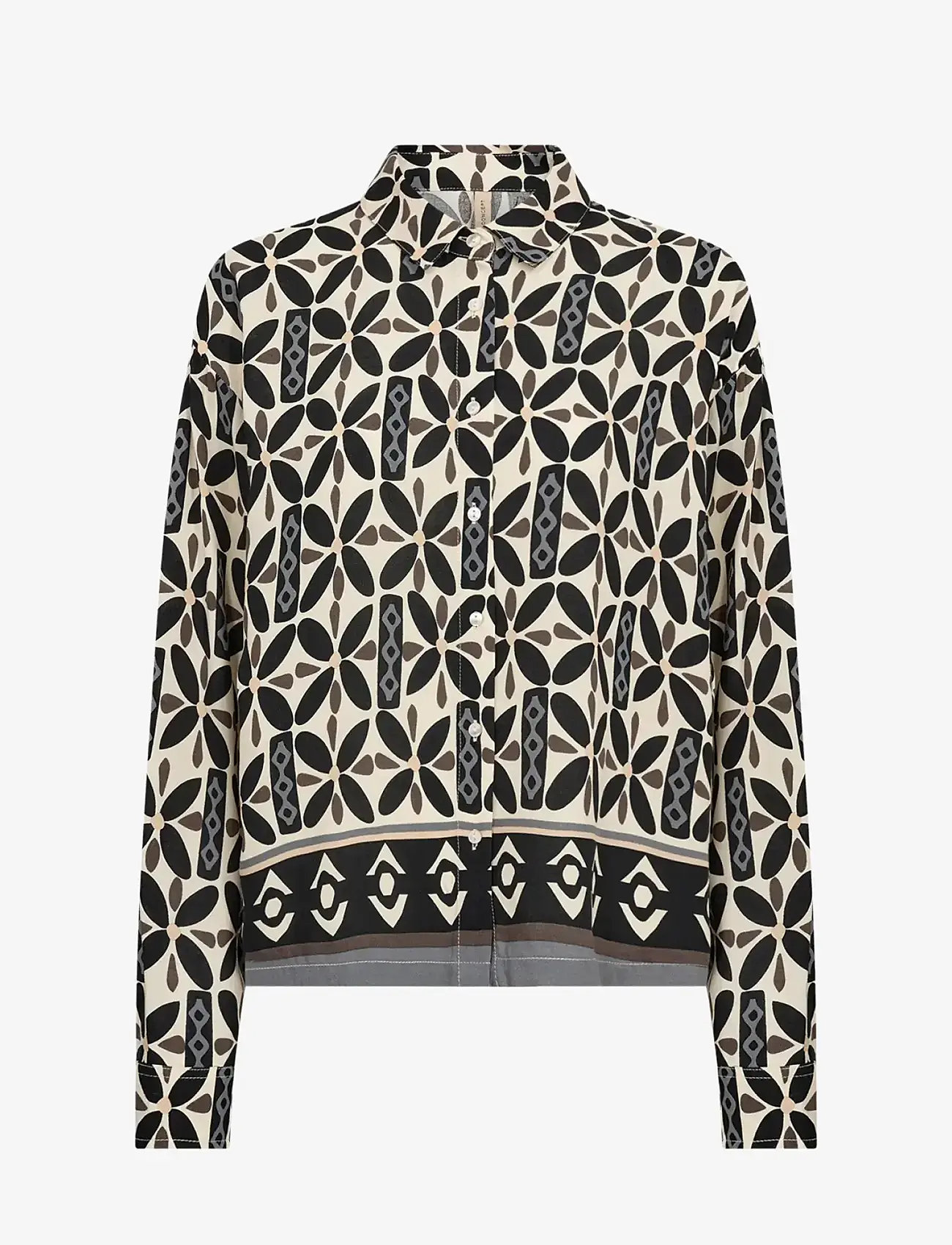 Soyaconcept - SC-SANDRA - langärmlige hemden - 9999 black combi - 0