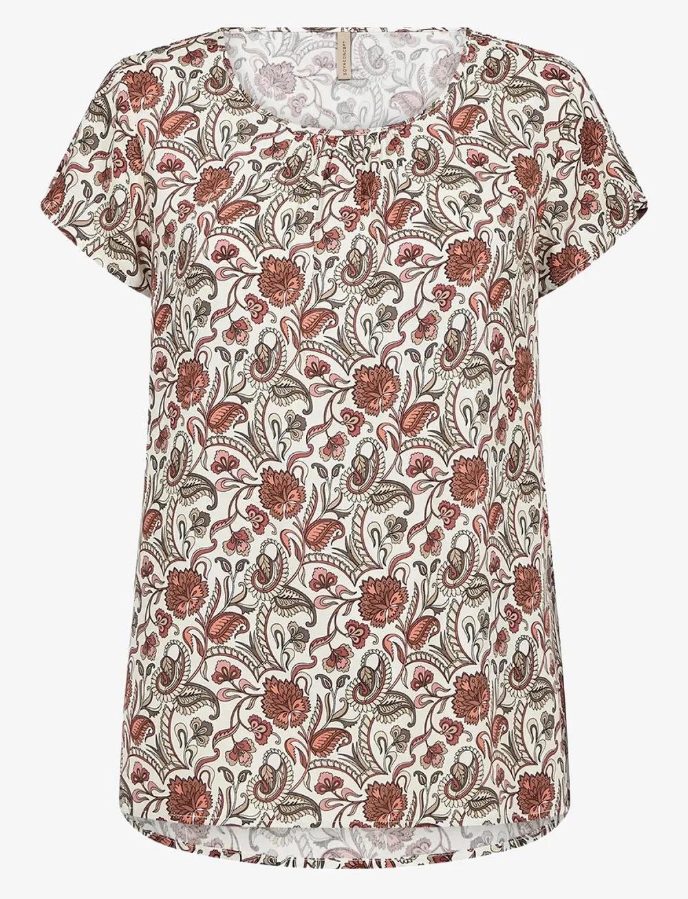 Soyaconcept - SC-SAMEA - kortærmede bluser - 4577c mineral red combi - 1