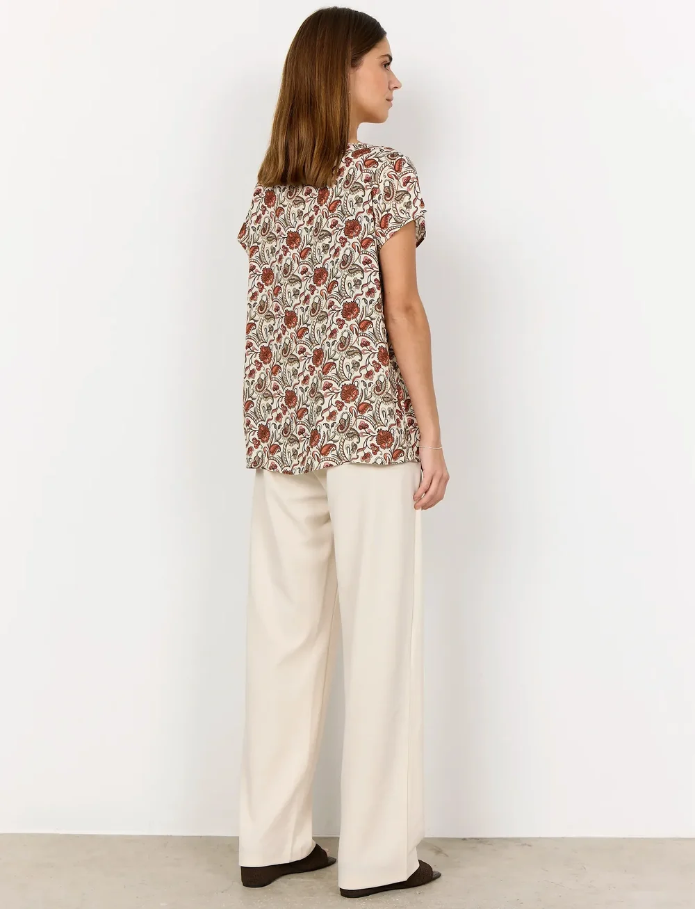 Soyaconcept - SC-SAMEA - kortærmede bluser - 4577c mineral red combi - 3