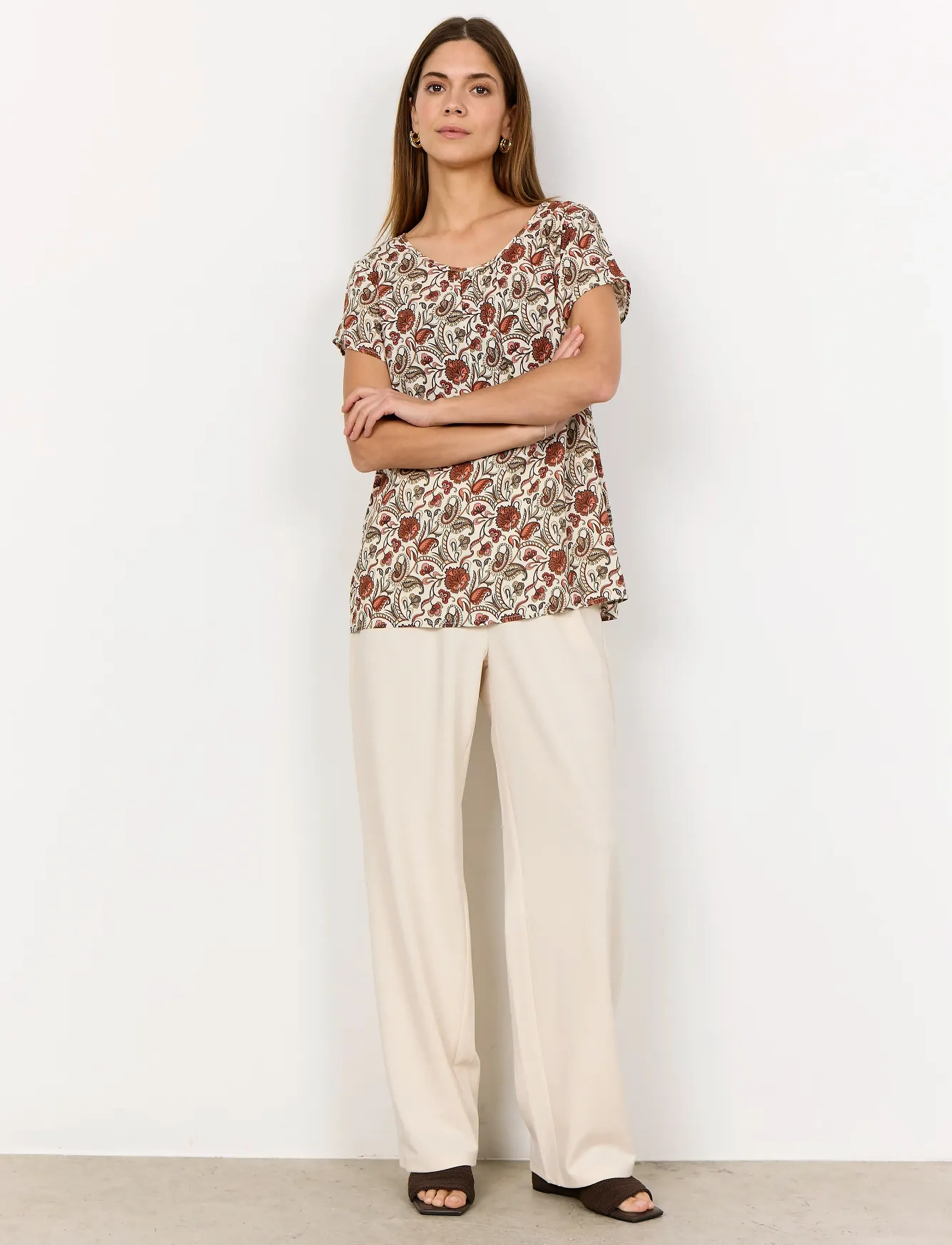 Soyaconcept - SC-SAMEA - short-sleeved blouses - 4577c mineral red combi - 4