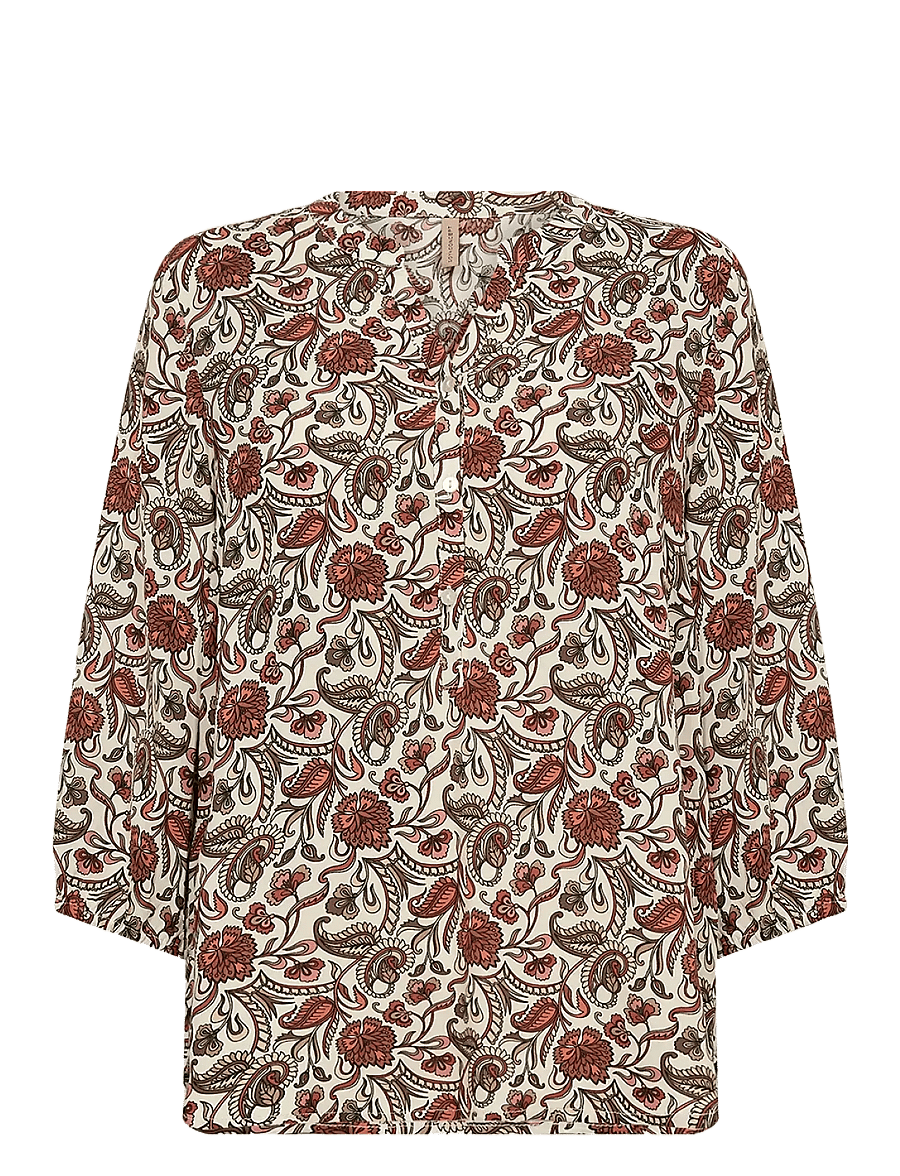 Soyaconcept - SC-SAMEA - langärmelige blusen - 4577c mineral red combi - 1