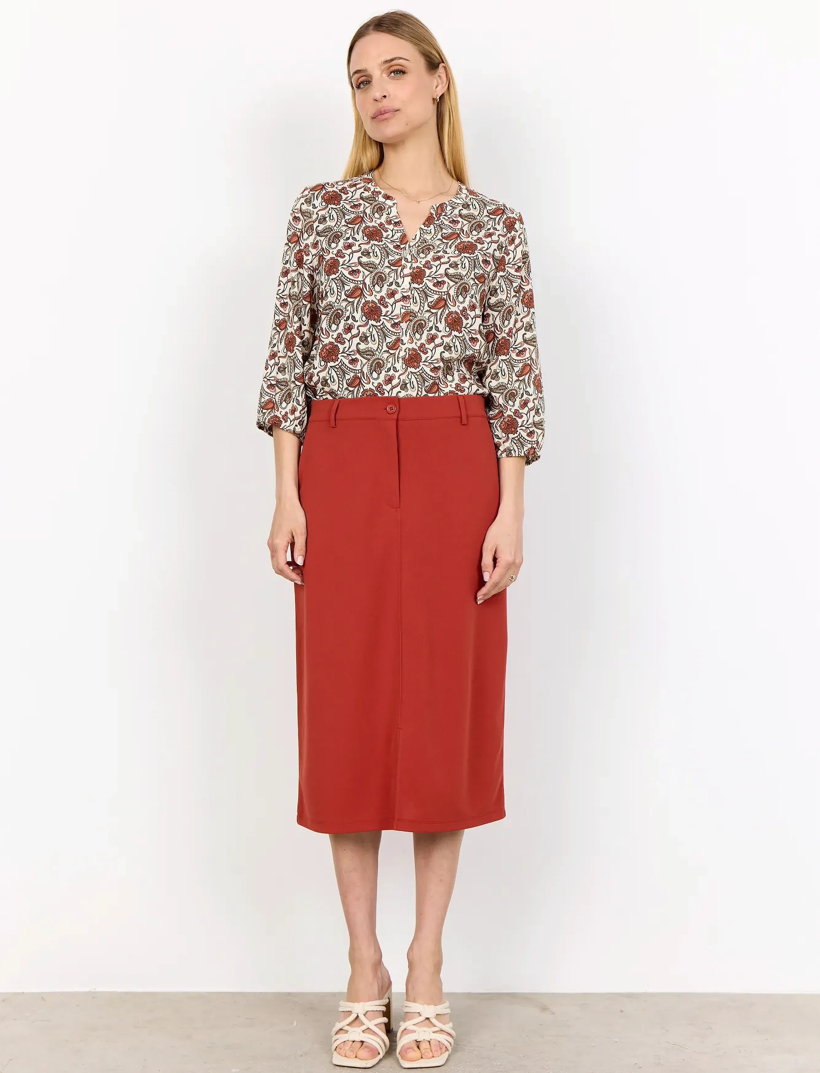Soyaconcept - SC-SAMEA - long sleeved blouses - 4577c mineral red combi - 4