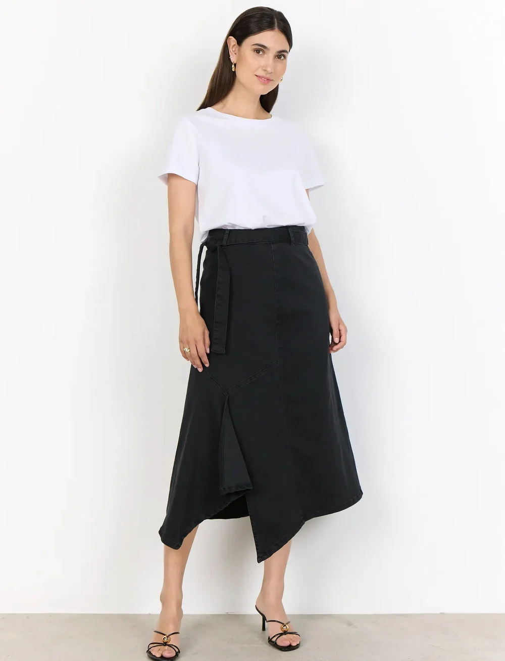 Soyaconcept - SC-KIMBERLY - midi nederdele - 2644 dark grey denim - 0