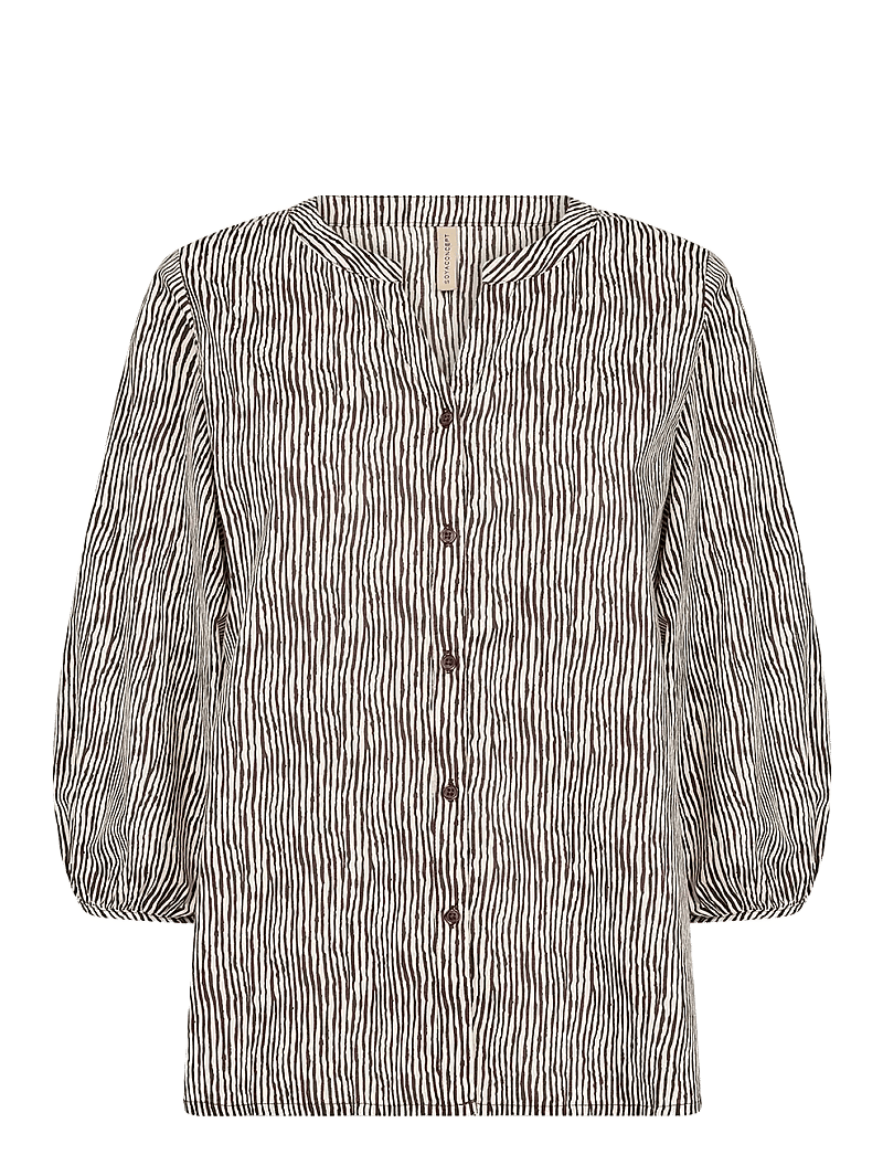 Soyaconcept - SC-SAIMA - long-sleeved shirts - 8694c hot fudge combi - 0