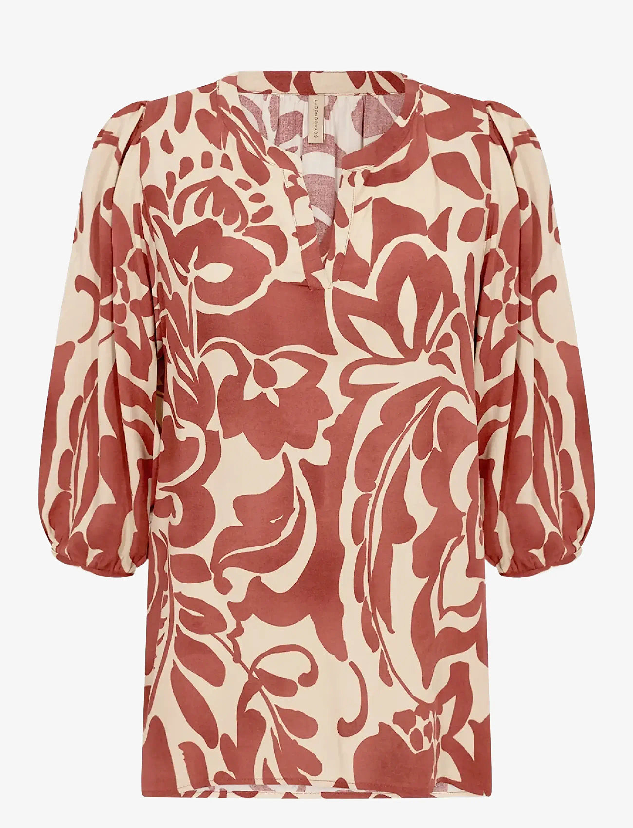 Soyaconcept - SC-SENTA - long sleeved blouses - 4577c mineral red combi - 1