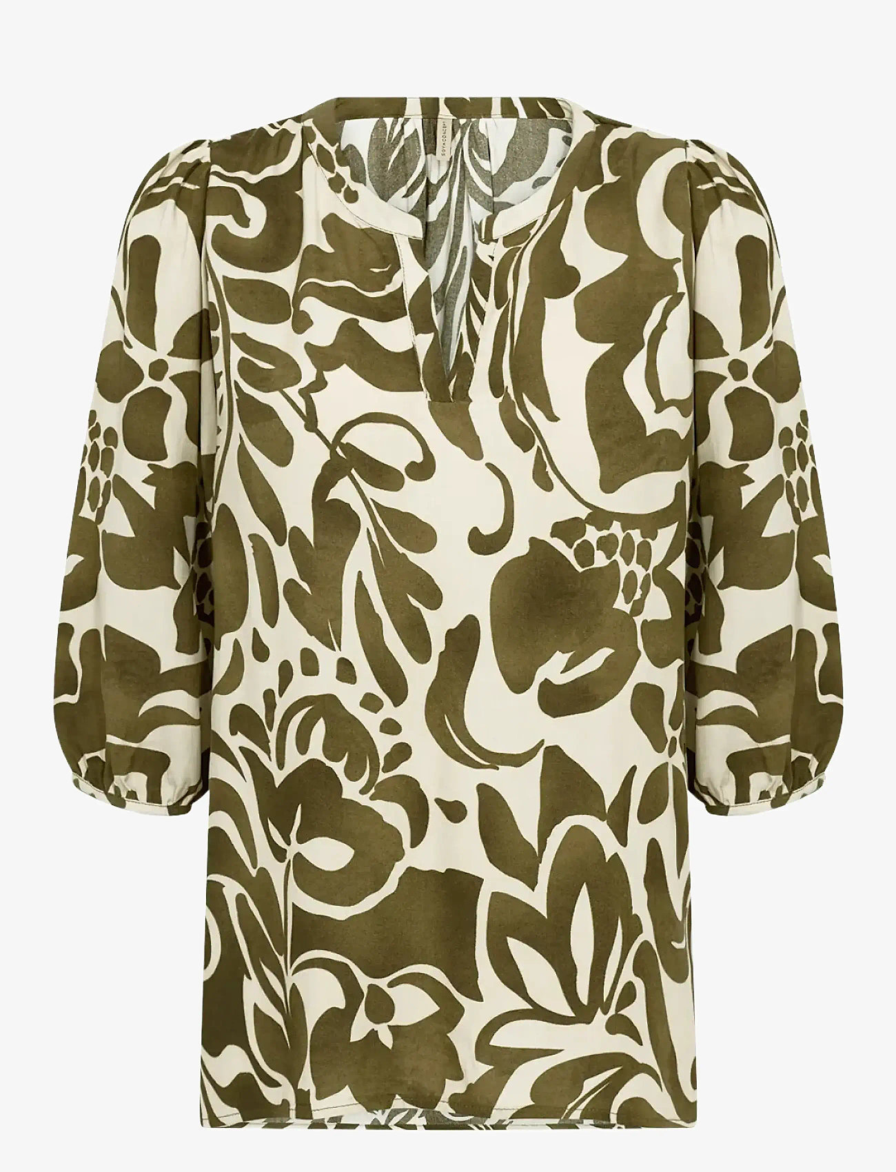 Soyaconcept - SC-SENTA - long sleeved blouses - 7230 misty olive combi - 1