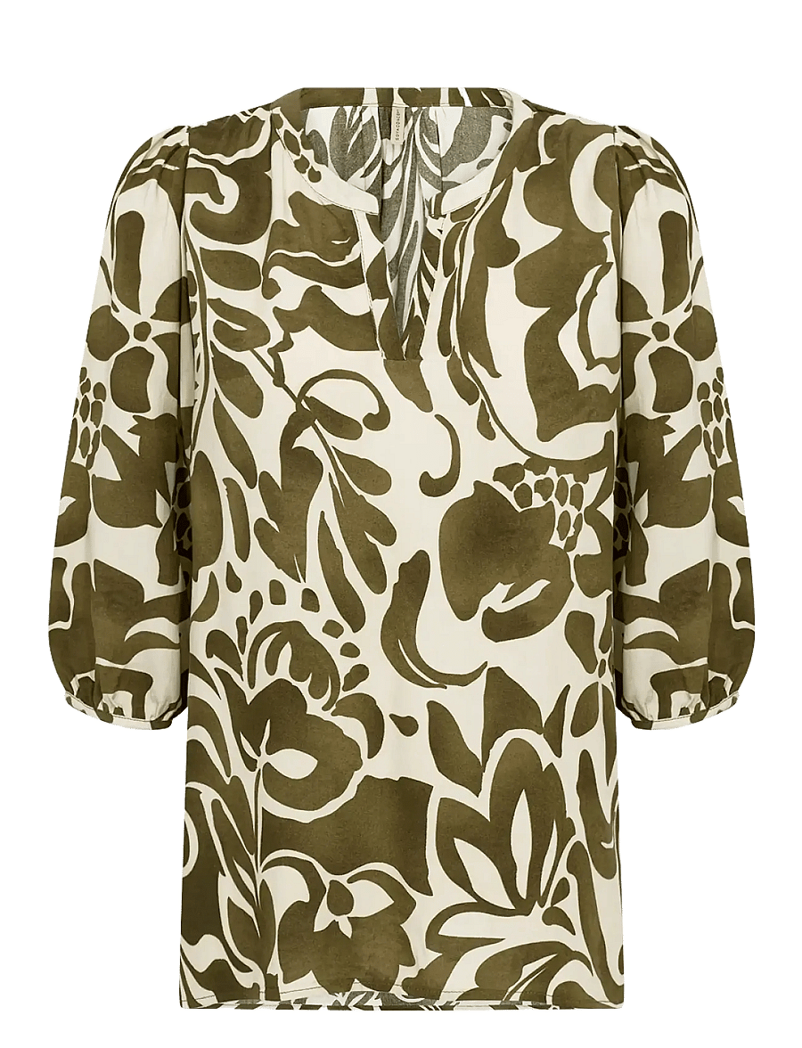 Soyaconcept - SC-SENTA - three-quarter-sleeved blouses - 7230 misty olive combi - 1