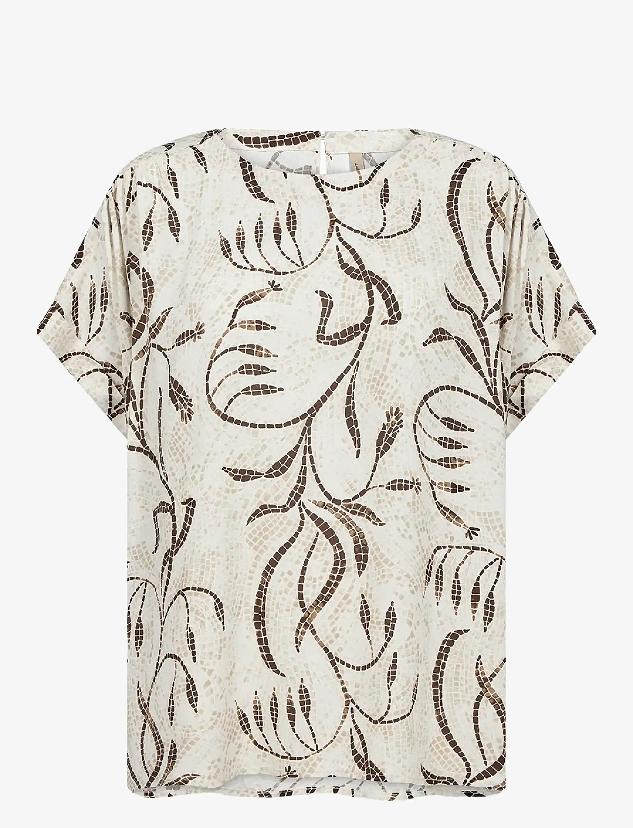 Soyaconcept - SC-SABIRA - short-sleeved blouses - 8008 sand combi - 1