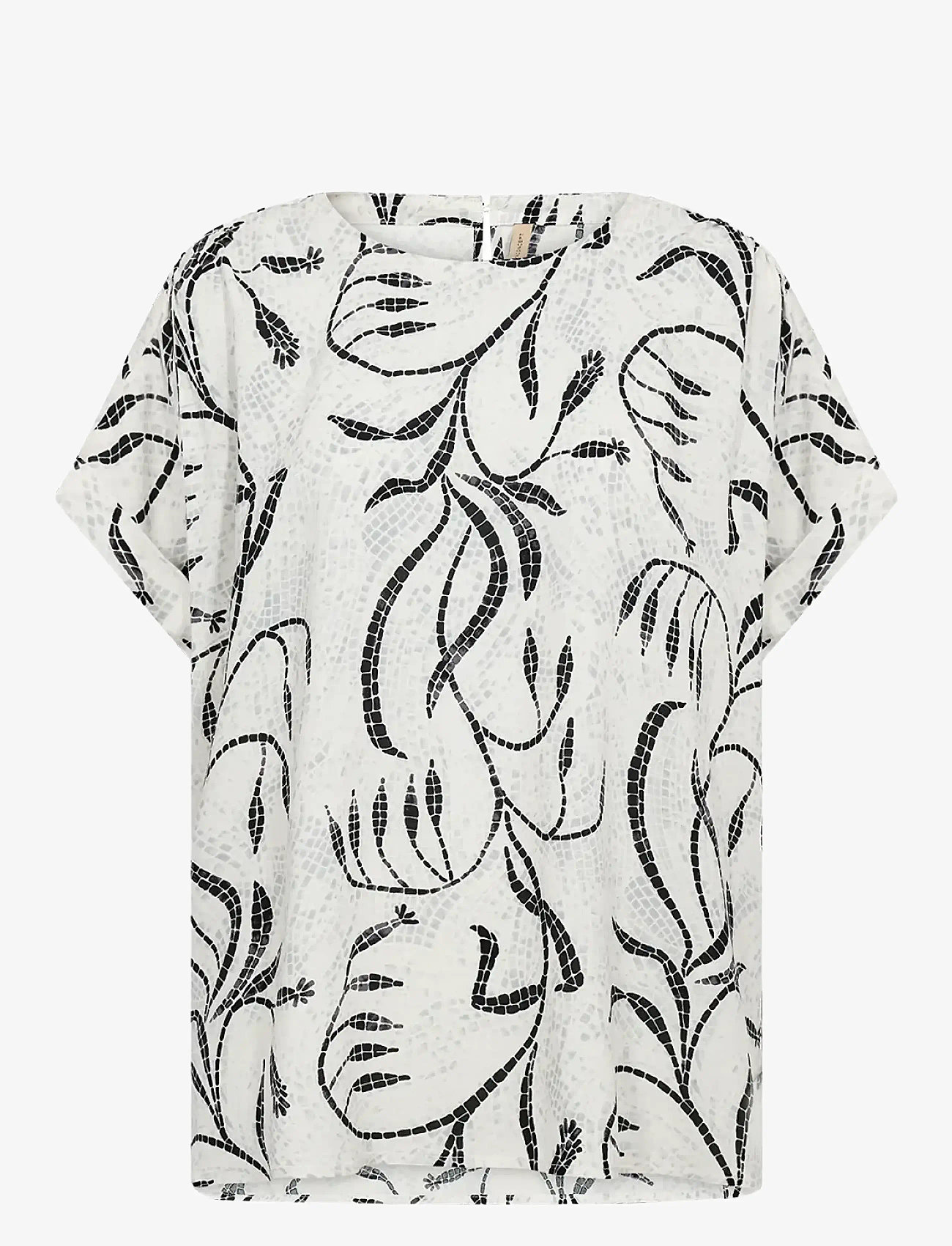 Soyaconcept - SC-SABIRA - kortærmede bluser - 9999 black combi - 0