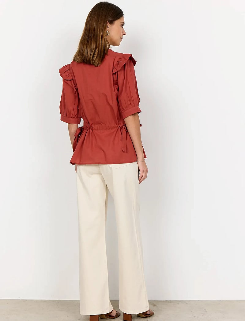 Soyaconcept - SC-CALISTE - kortärmade skjortor - 4577 mineral red - 3