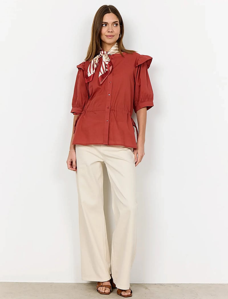 Soyaconcept - SC-CALISTE - kortärmade skjortor - 4577 mineral red - 4