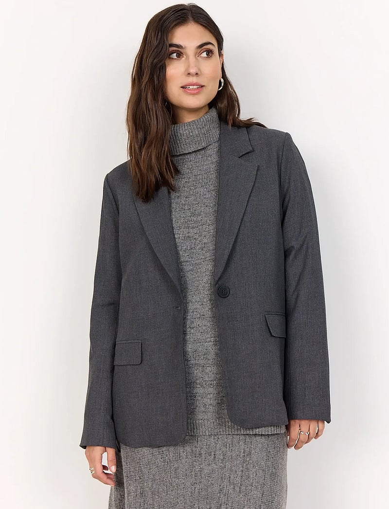 Soyaconcept - SC-VENUS - enkeltradede blazere - 99870 dark earth melange - 0