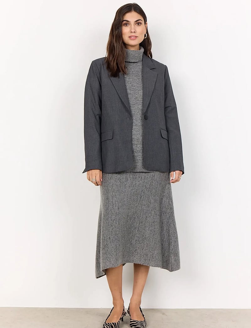 Soyaconcept - SC-VENUS - enkeltradede blazere - 99870 dark earth melange - 4