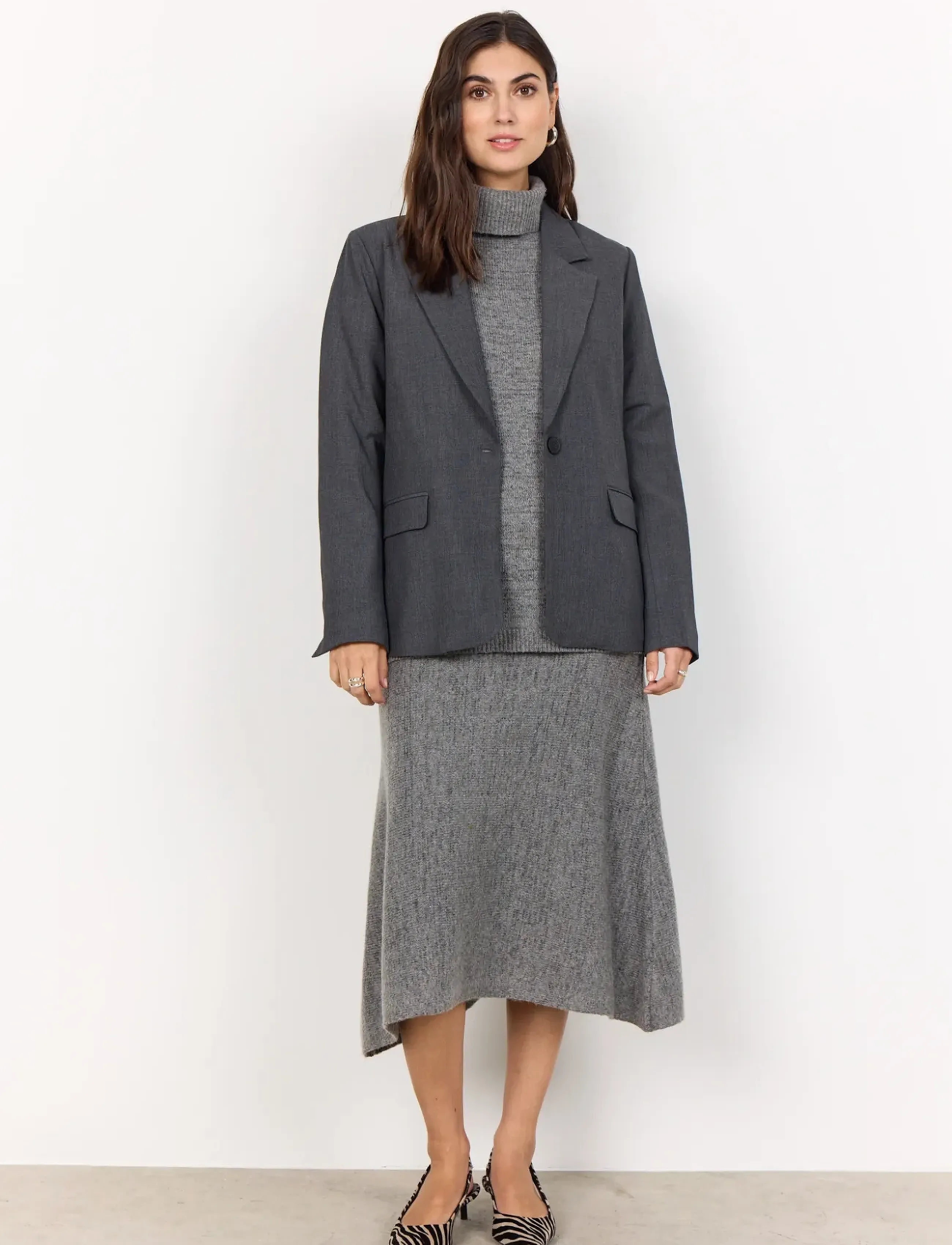 Soyaconcept - SC-VENUS - enkelknäppta kavajer - 99870 dark earth melange - 4