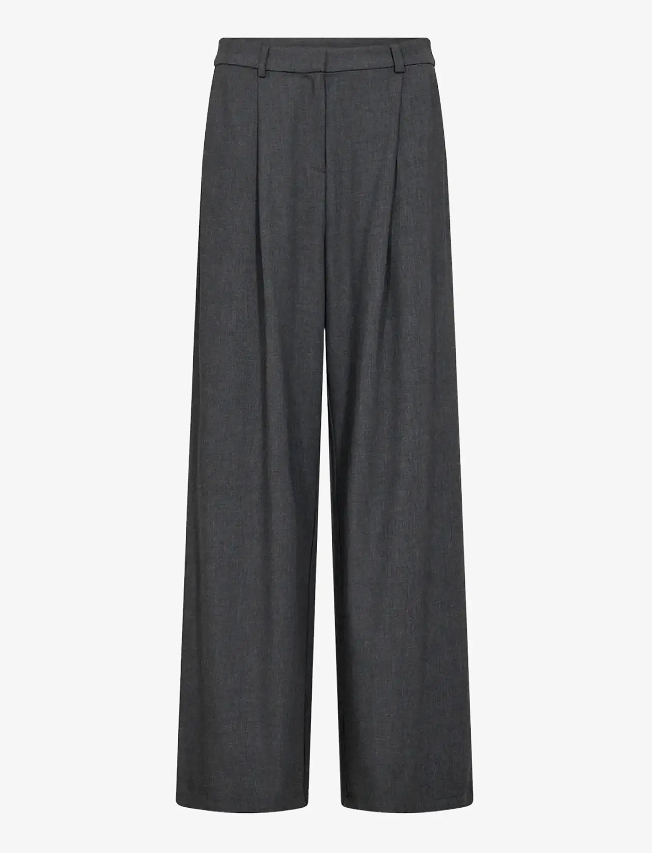 Soyaconcept - SC-VENUS - wide leg trousers - 99870 dark earth melange - 1