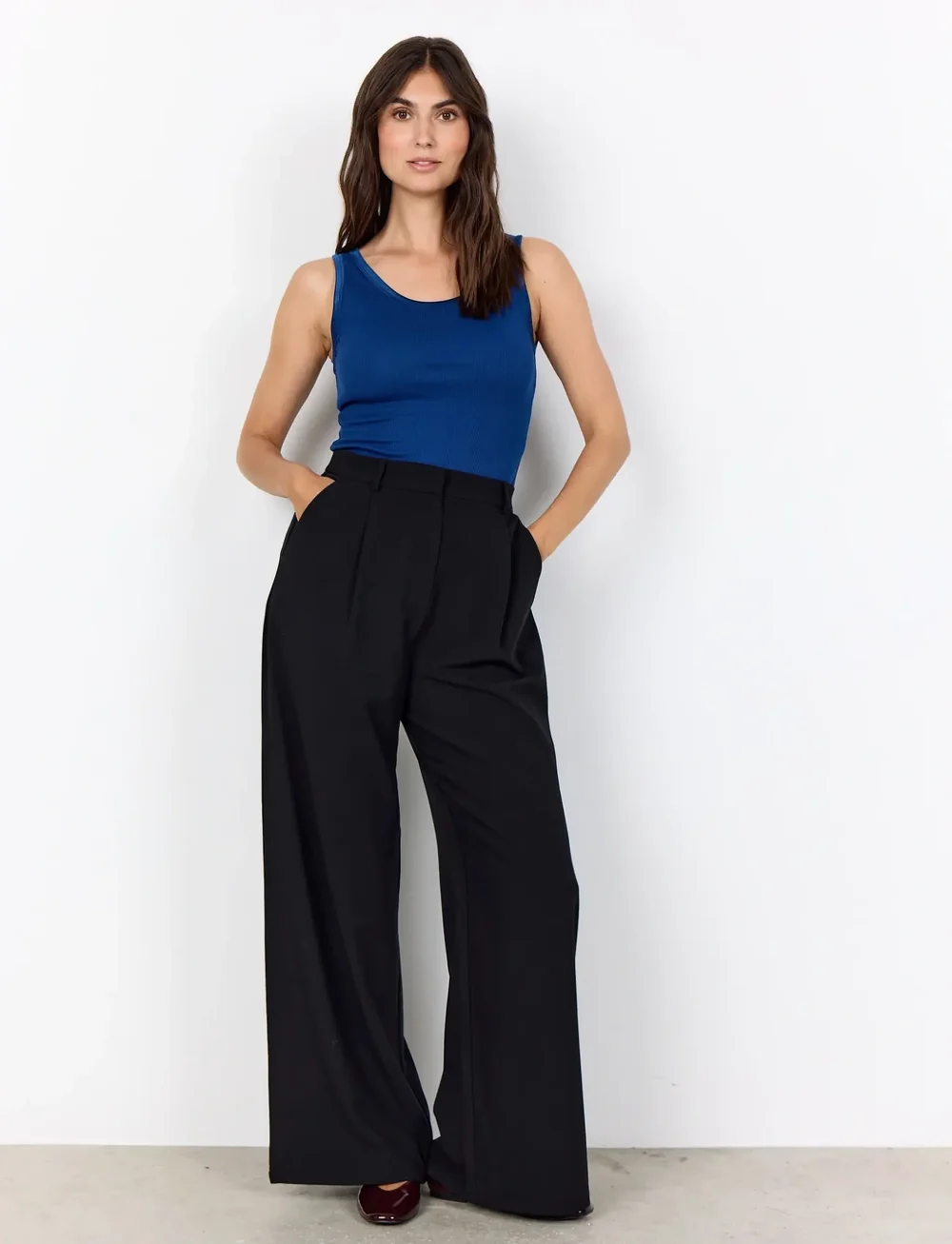 Soyaconcept - SC-VENUS - bukser med brede ben - 9999 black - 0