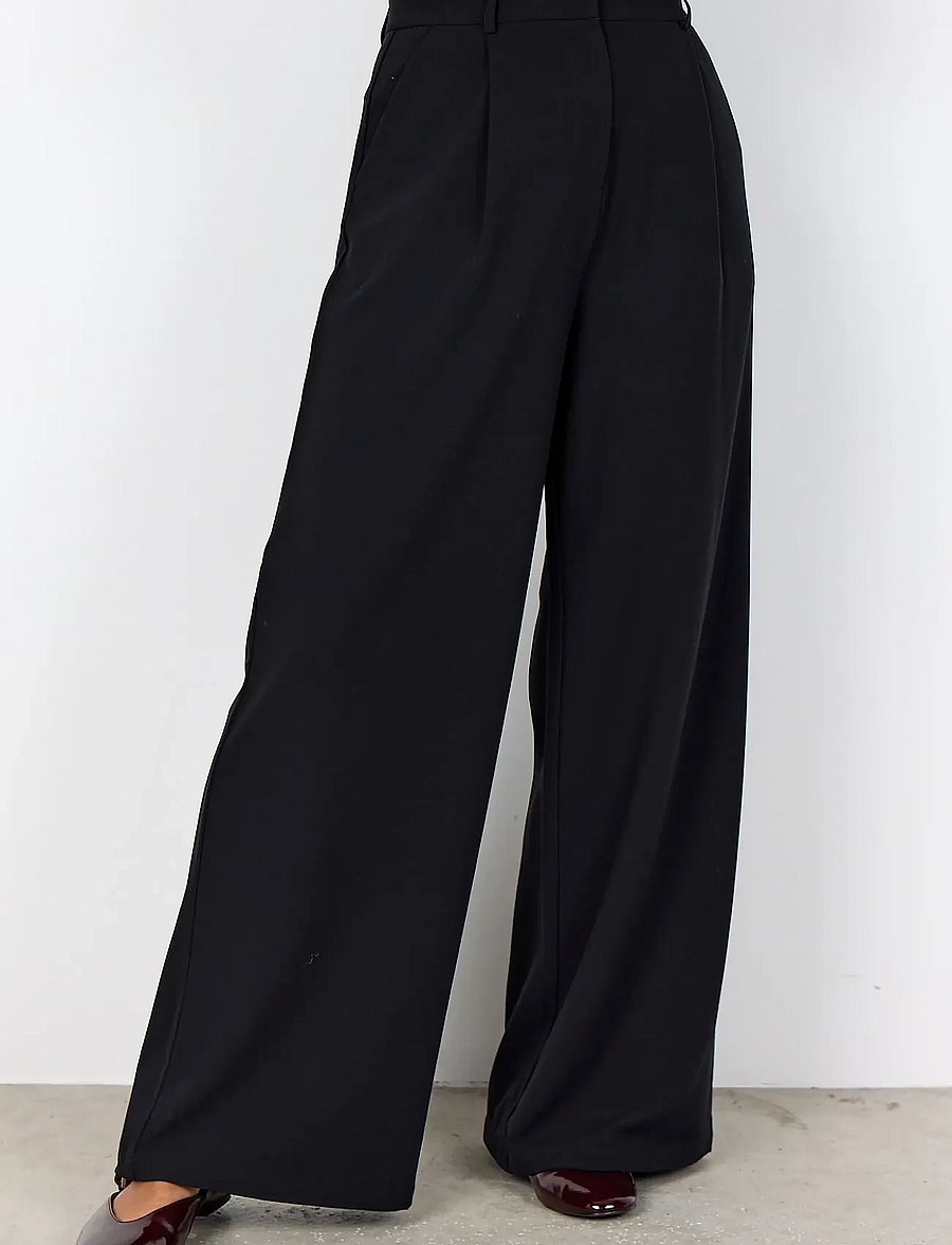Soyaconcept - SC-VENUS - leveälahkeiset housut - 9999 black - 4