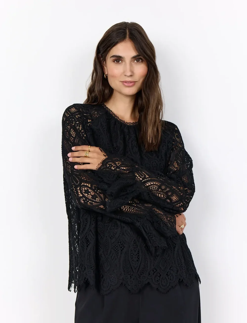 Soyaconcept - SC-VAHIDA - pikkade varrukatega pluusid - 9999 black - 0