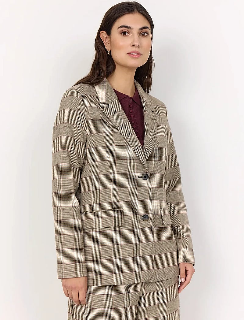 Soyaconcept - SC-VENETIA - enkeltradede blazere - 8008 sand combi - 0