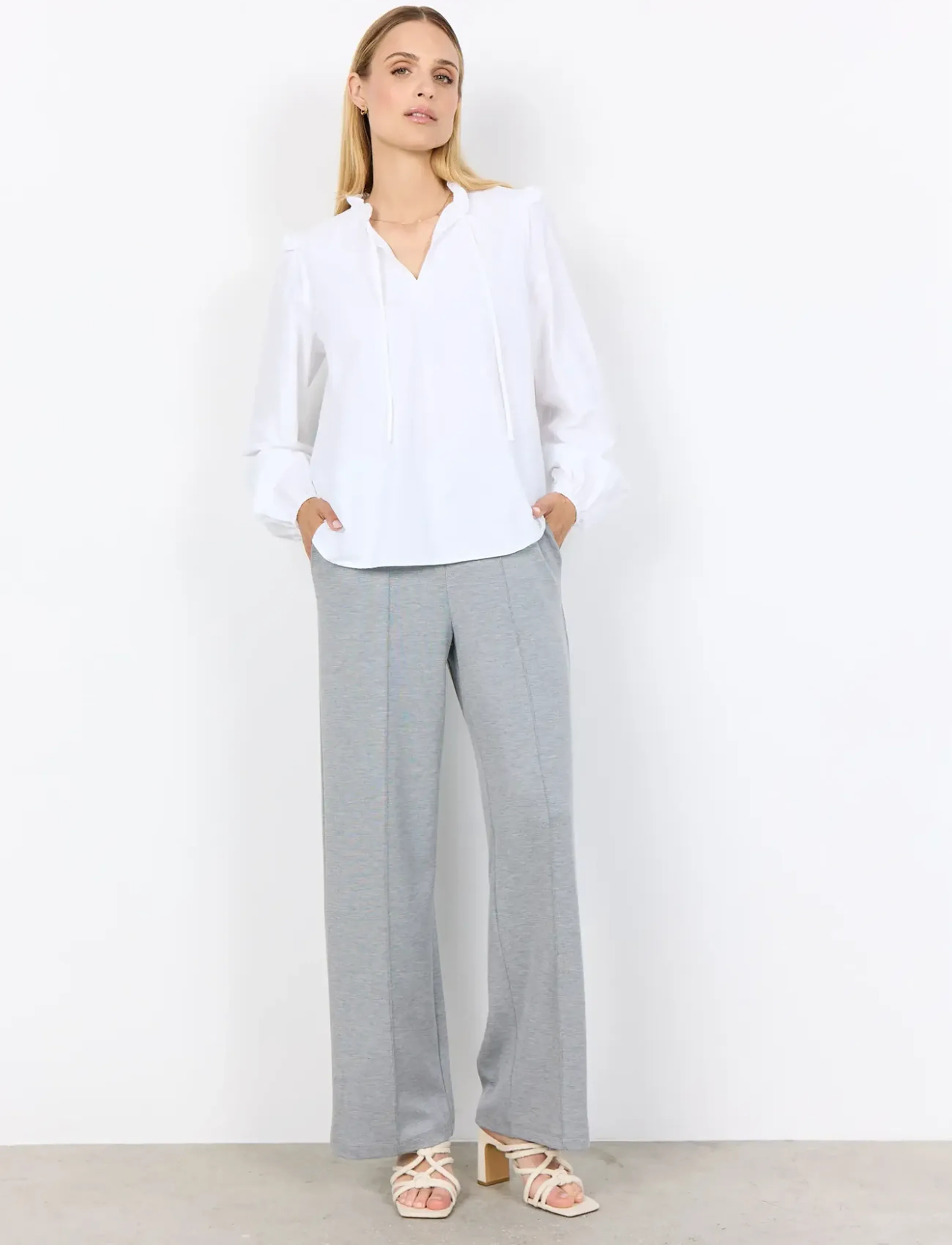 Soyaconcept - SC-NETTI - langærmede bluser - 1000 white - 4